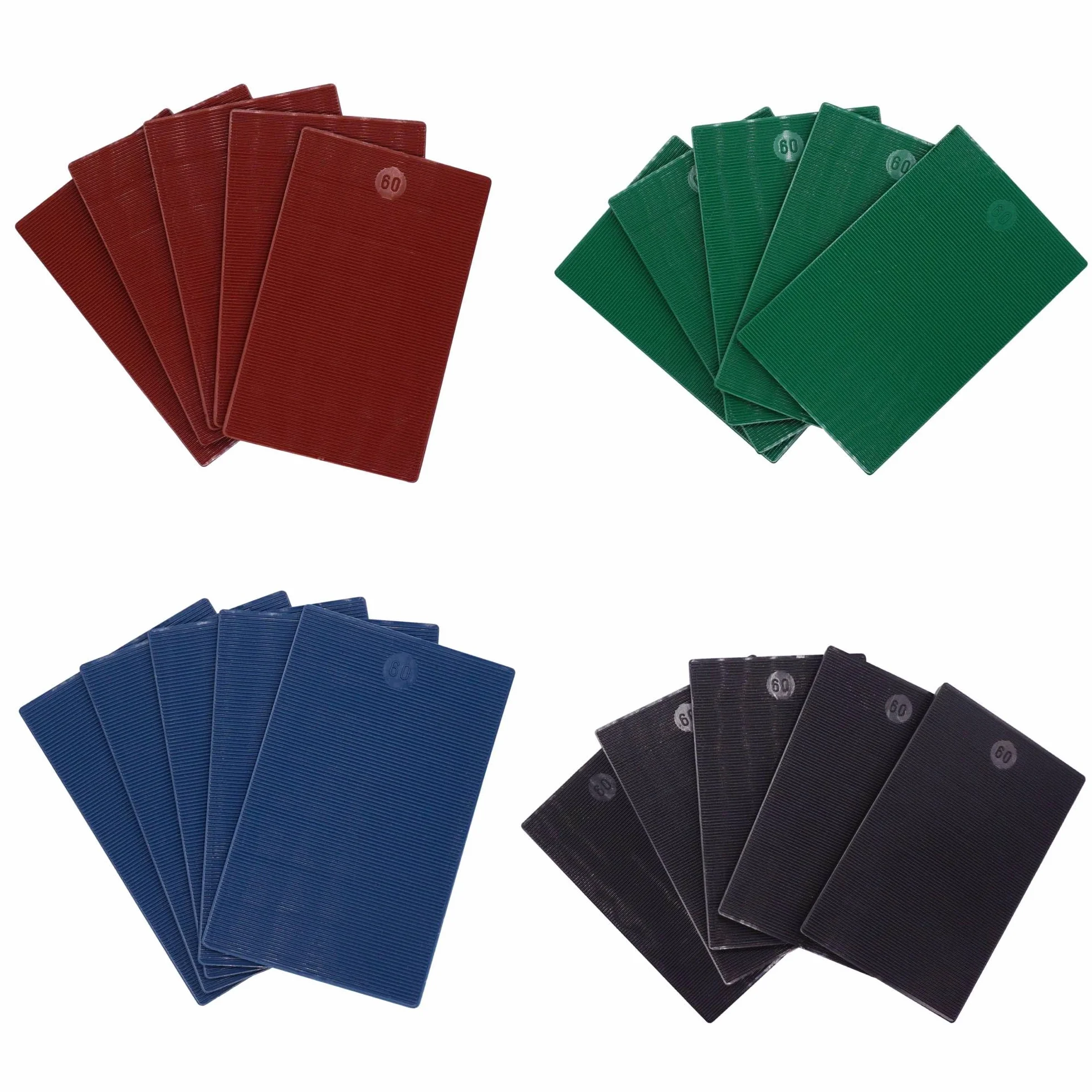 SKIR'CO (Mix 1) Plastikowe podkładki płaskie 2-6 mm, podkładki do glazurowania 60 x 100 mm, podkładki dystansowe do ram, drzwi i ram okiennych