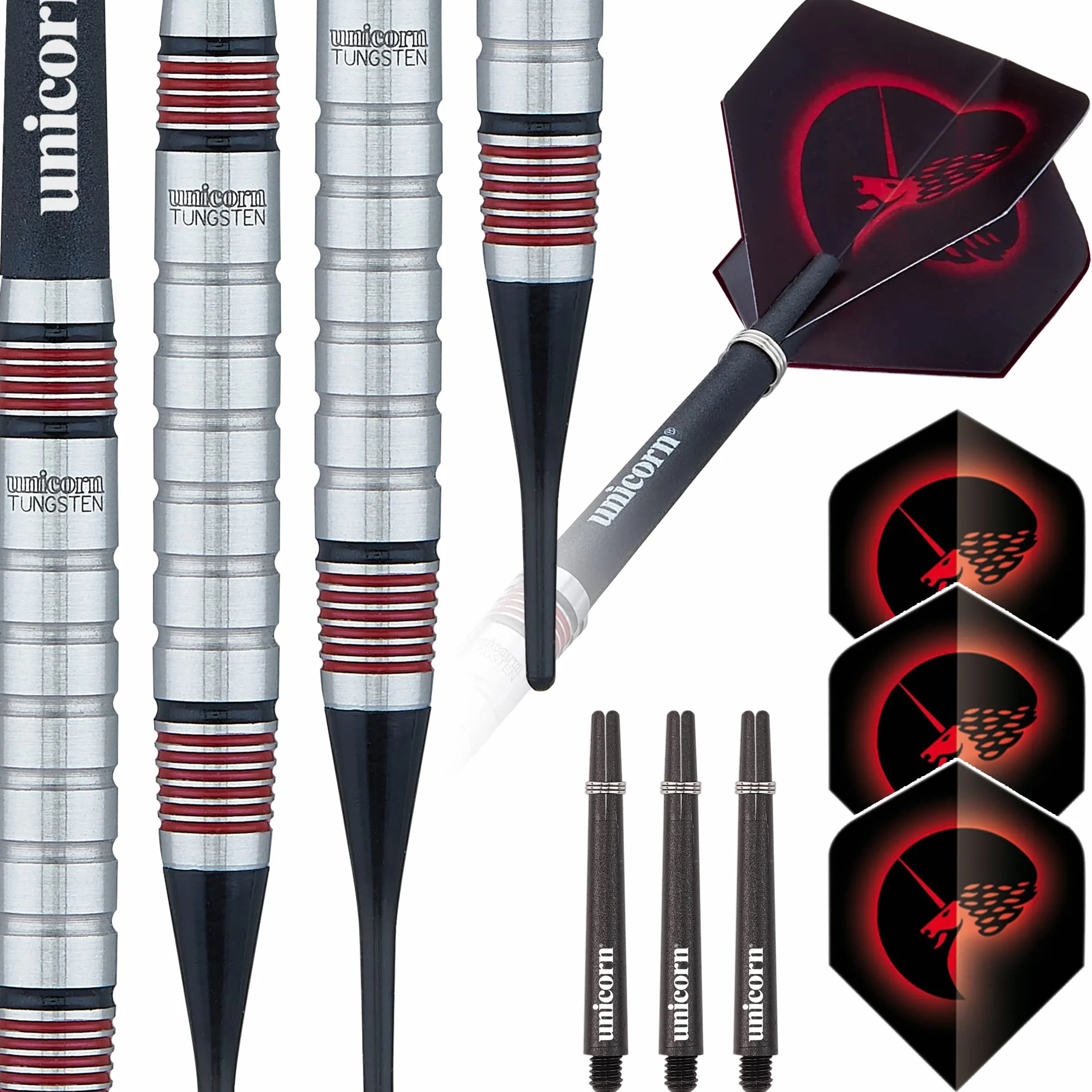 ‎Unicorn Zestaw rzutek | Core Plus Series Style 2 | Beczki z wolframu | Miękka końcówka |