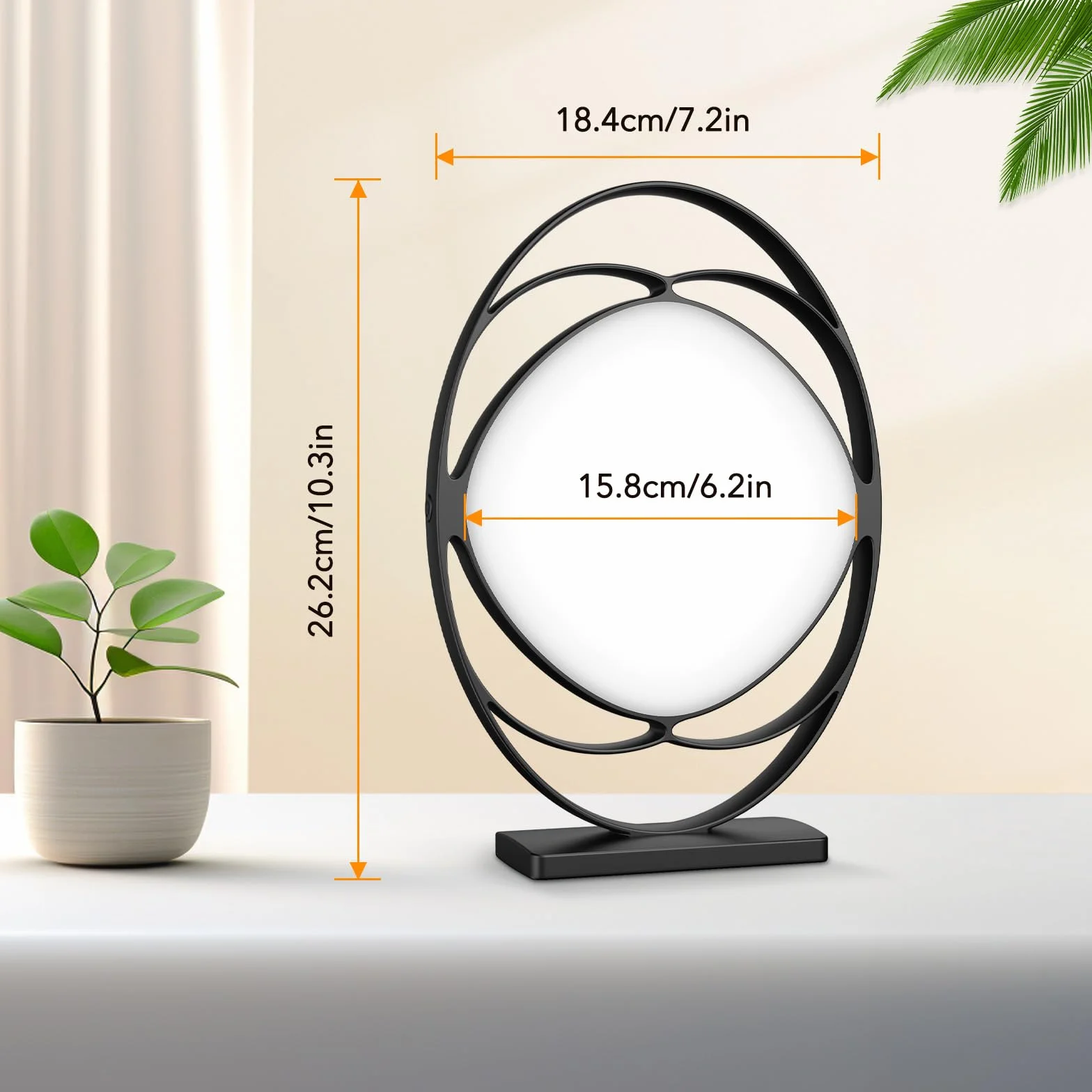 Lampa do światła dziennego 10000 Lux bez UV 3 temperatury barwowe 5 intensywności pamięć słoneczna czarna