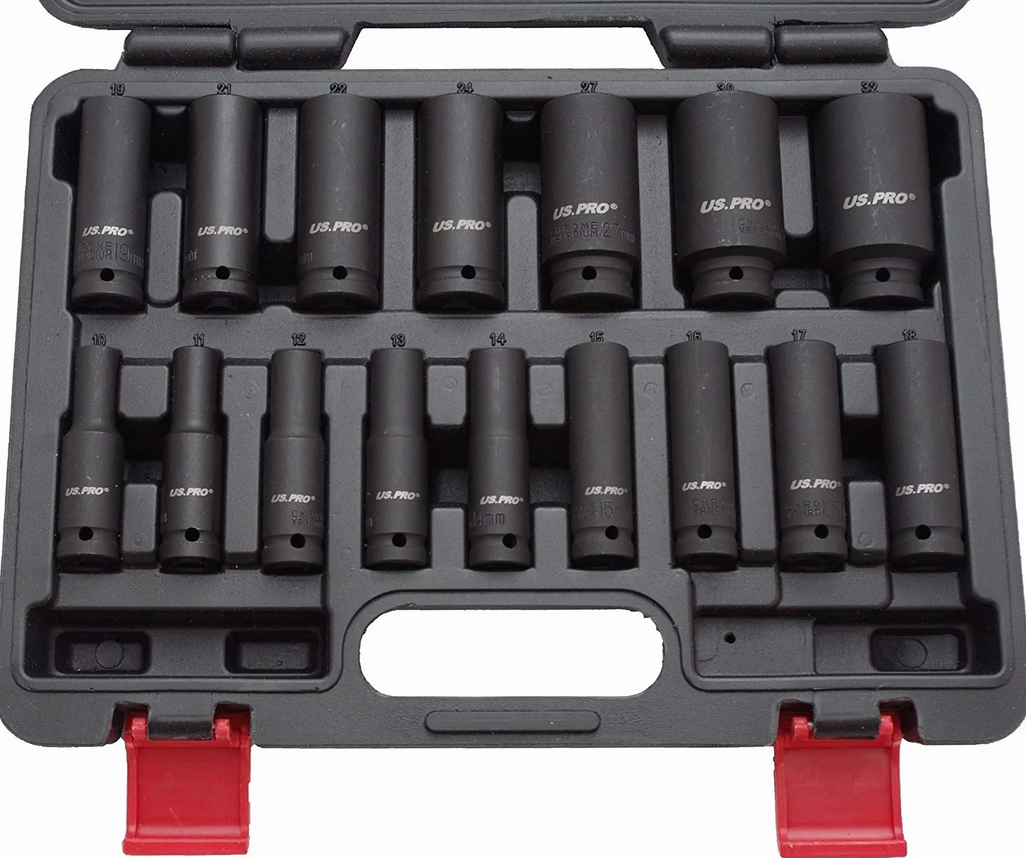 US PRO B1340 nasadek udarowych 1/2" 10-32 mm zestaw 16 sztuk