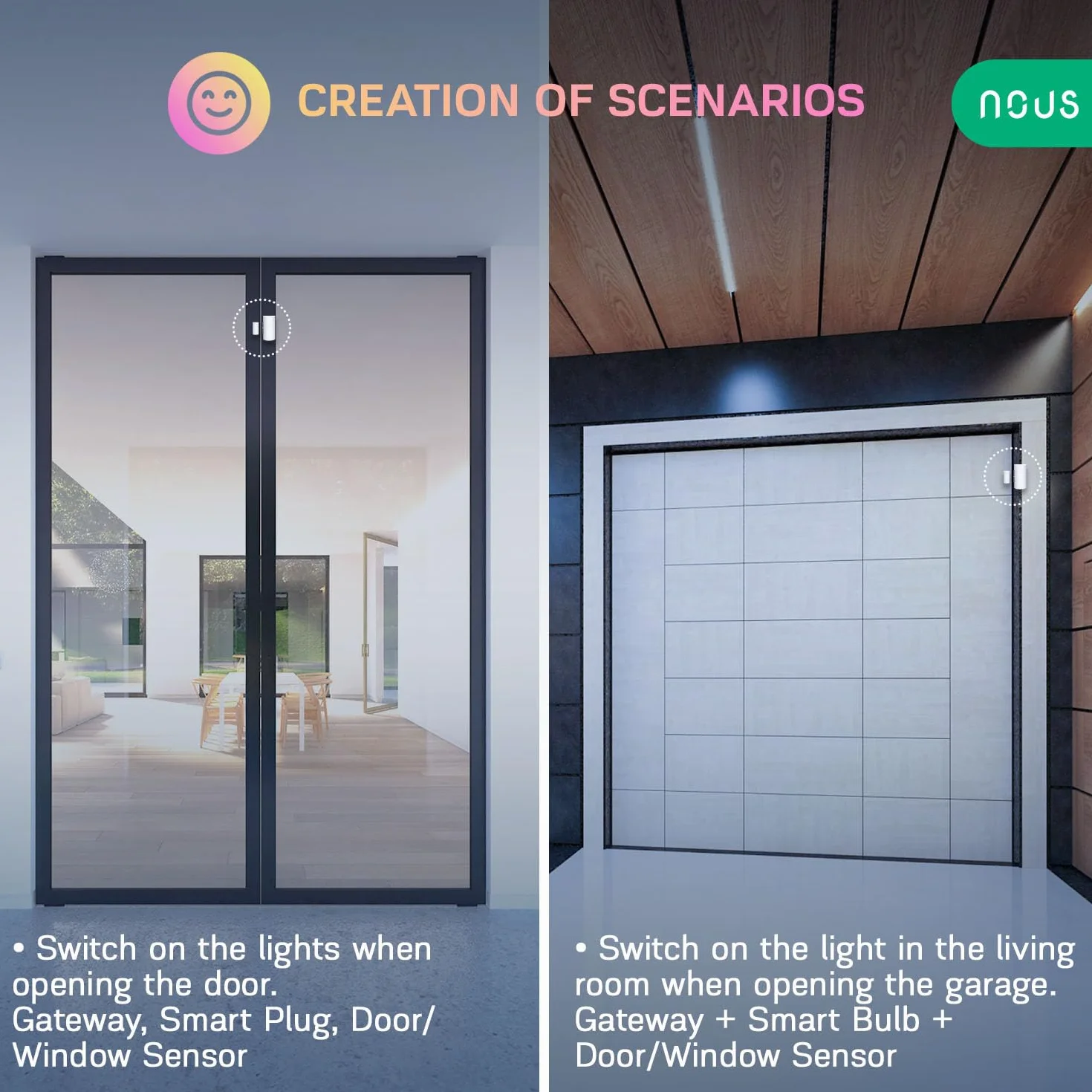 NOUS E3 ZigBee Window Contact, Door Sensor, Motion Sensor, ZigBee 3.0, Tuya Smart Life, MQTT