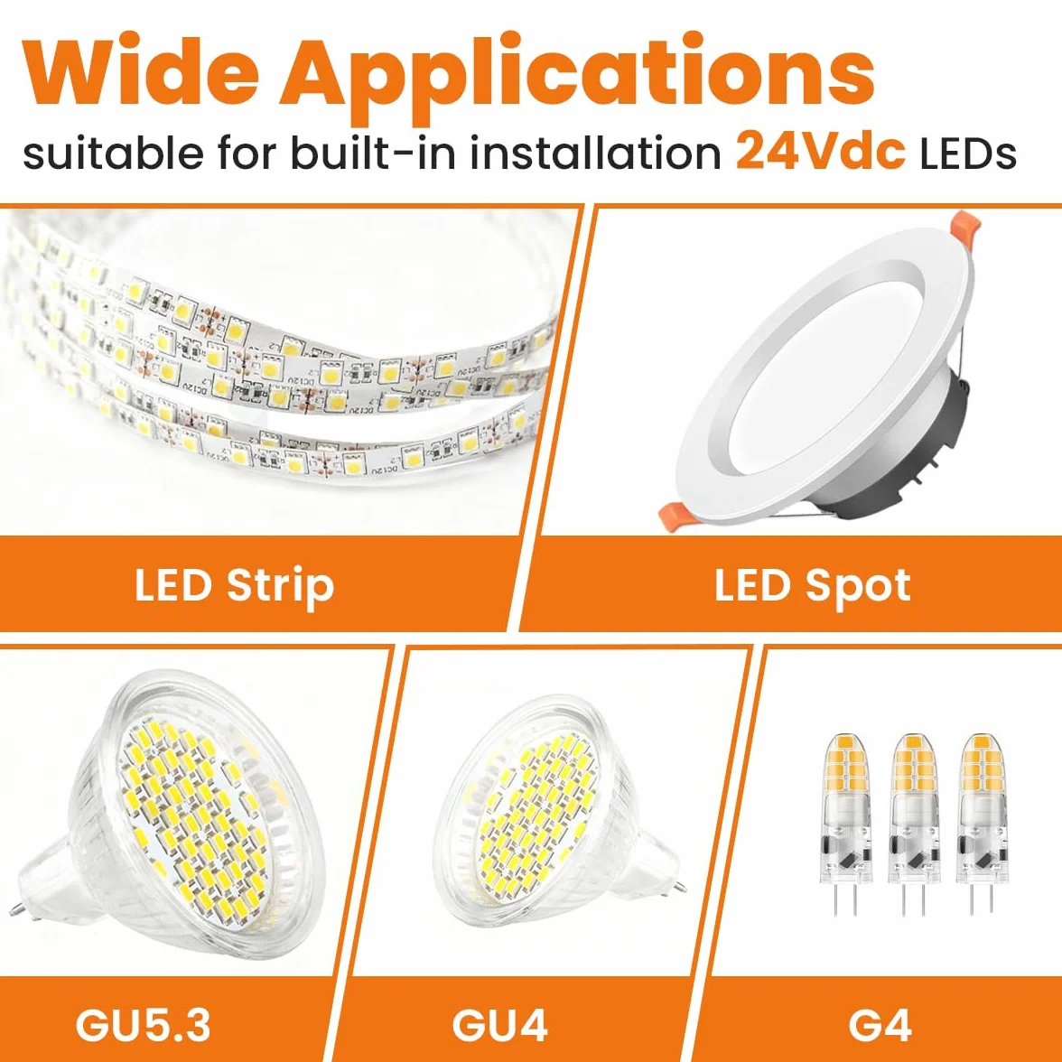 Transformator LED 24 V 6 W Zasilacz do Taśmy LED Bez Migotania