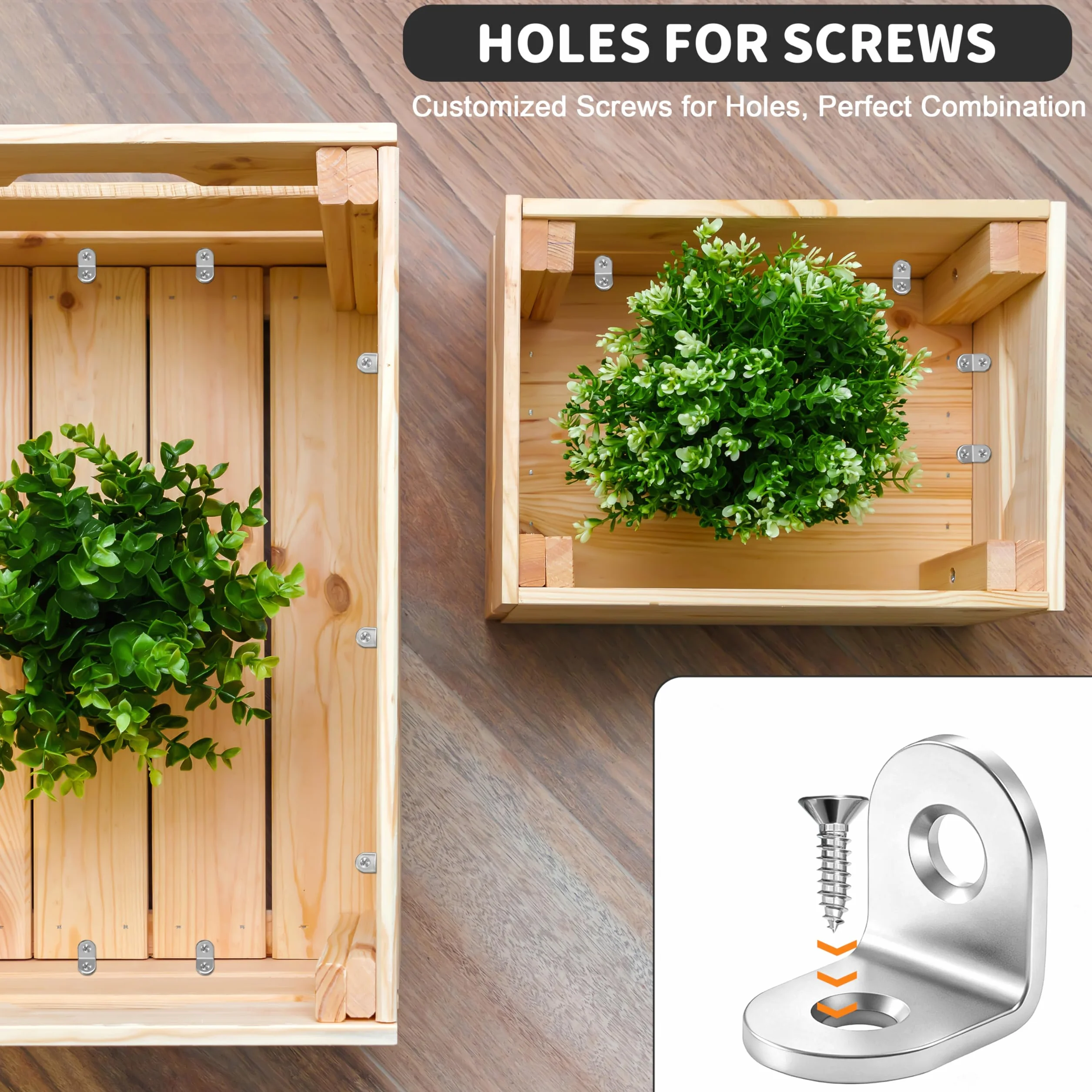 Uchwyt narożny 90 stopni L 20x20 mm do mebli drewnianych szafek półek 20 szt.
