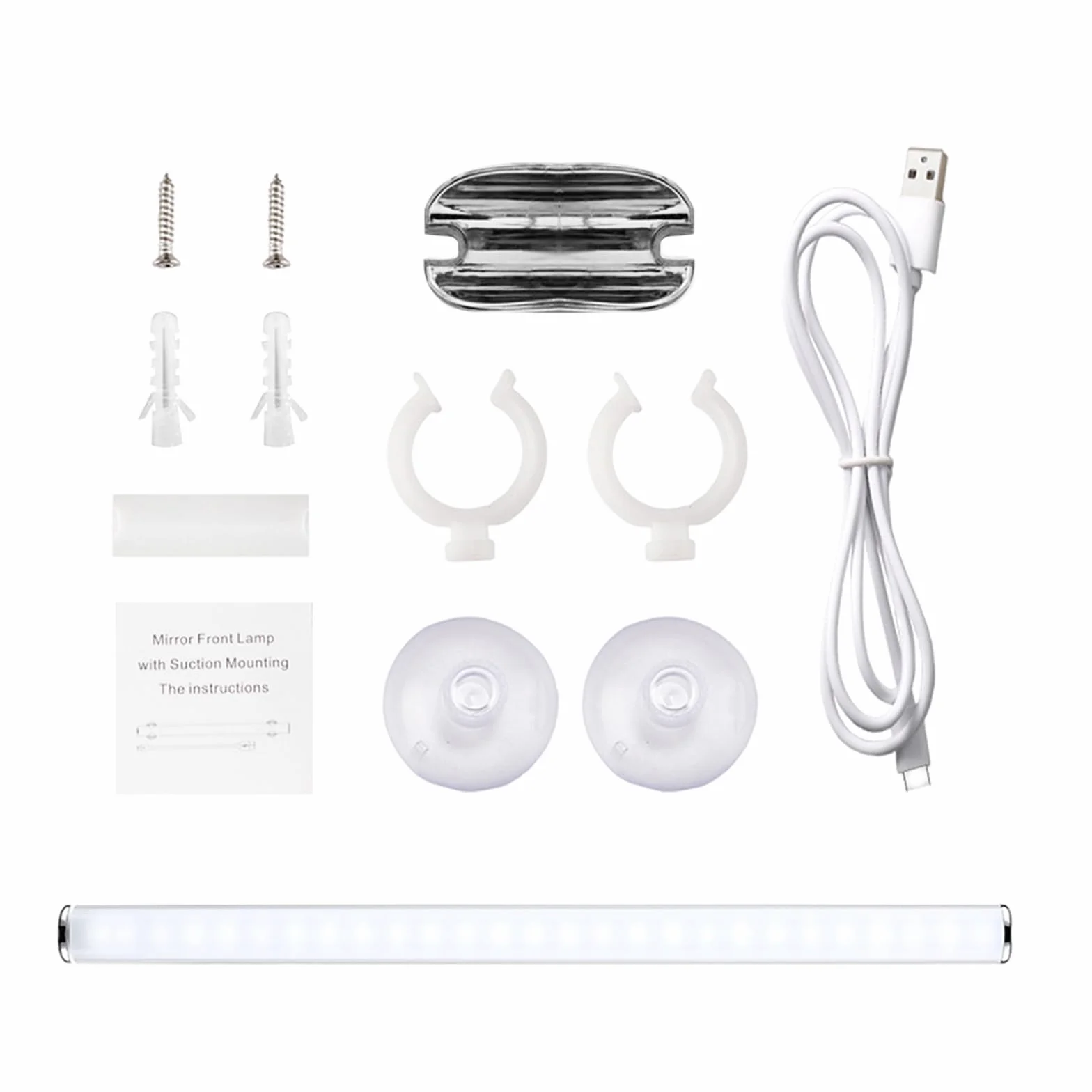 Lixada 2 sztuki LED lampka do makijażu przenośna przyciemniana