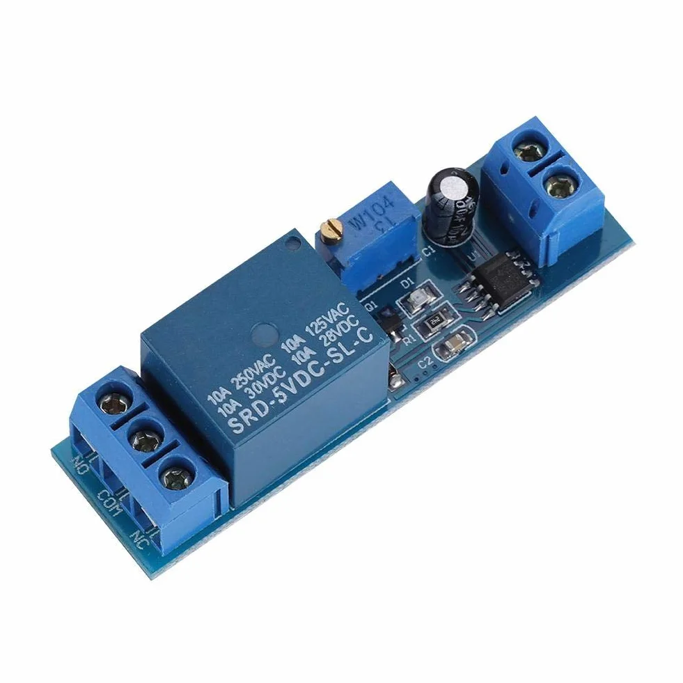 Diyeeni 2 szt. Moduł przekaźnika NE555 Regulowany z opóźnieniem 0-10 sekund 5 V