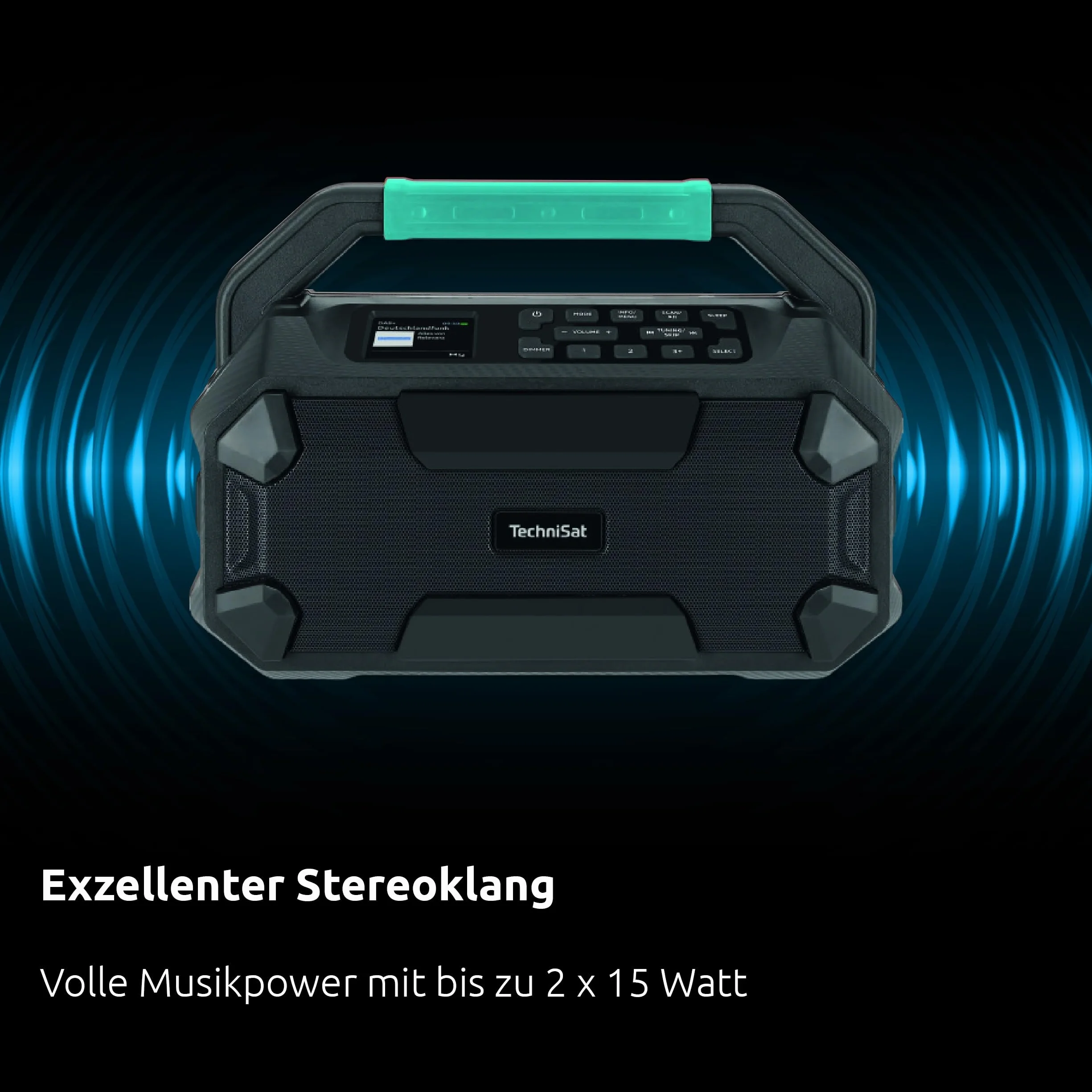 TechniSat Viola 231 OD akumulator Makita kompatybilne radio budowlane DAB+ UKW AUX in Bluetooth IPX4 ochrona przed wodą rozbryzgową 2 x 15 W głośniki stereo