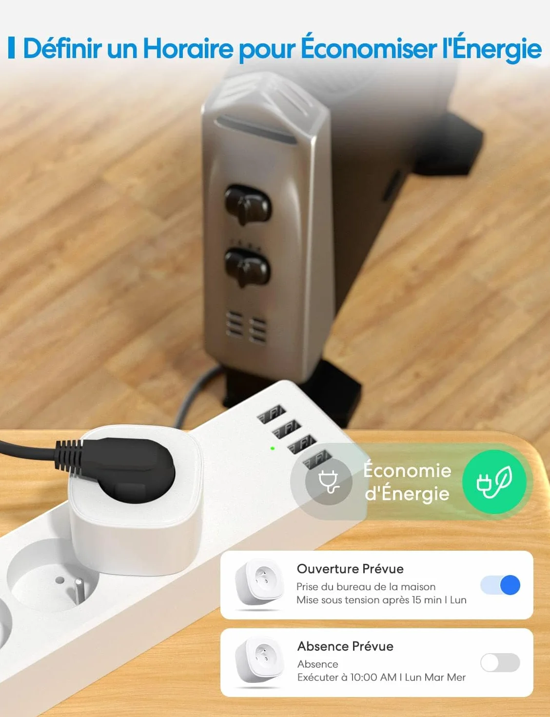 Meross MSS210HKFR Inteligentne gniazdko WiFi kompatybilne z Apple HomeKit, Siri, Alexa, Google Home