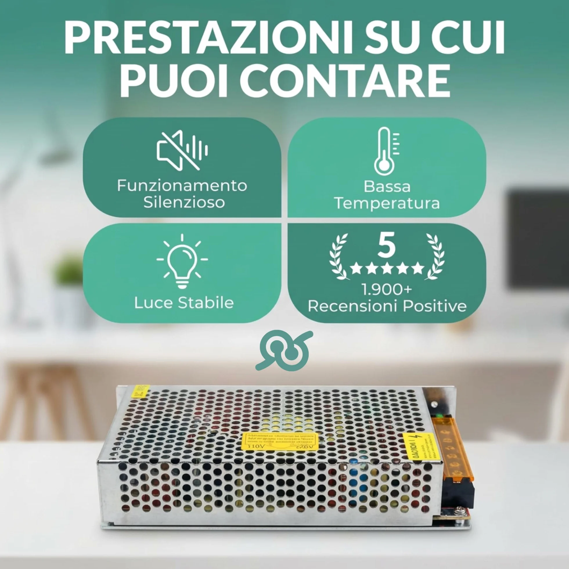 TEMPO DI SALDI Zasilacz 10 A 12 V do stabilizowanych taśm LED 220 V 120 W