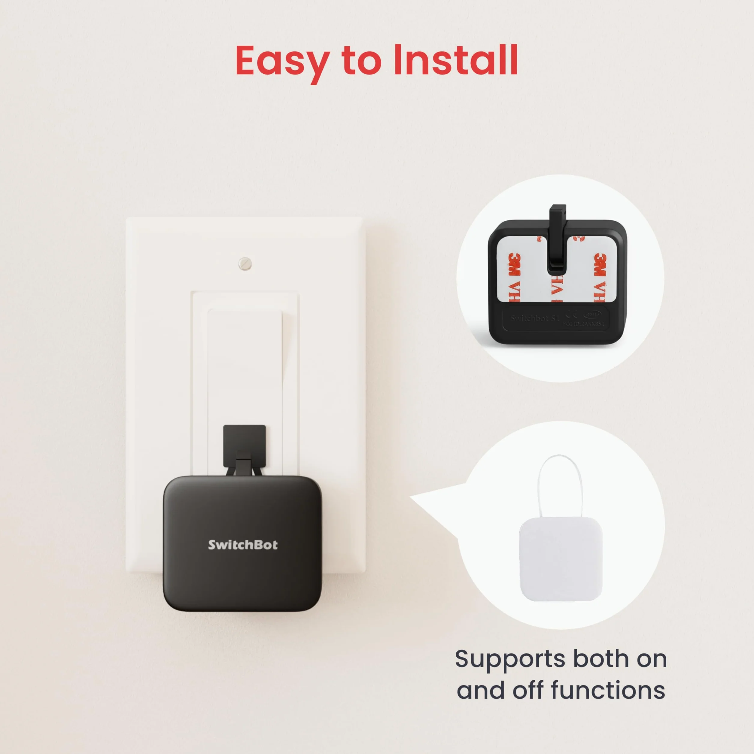 SwitchBot Smart Switch Toggle Inteligentny przełącznik, sterowanie aplikacją i timerem, kompatybilny z Alexa, Google Home, IFTTT, czarny
