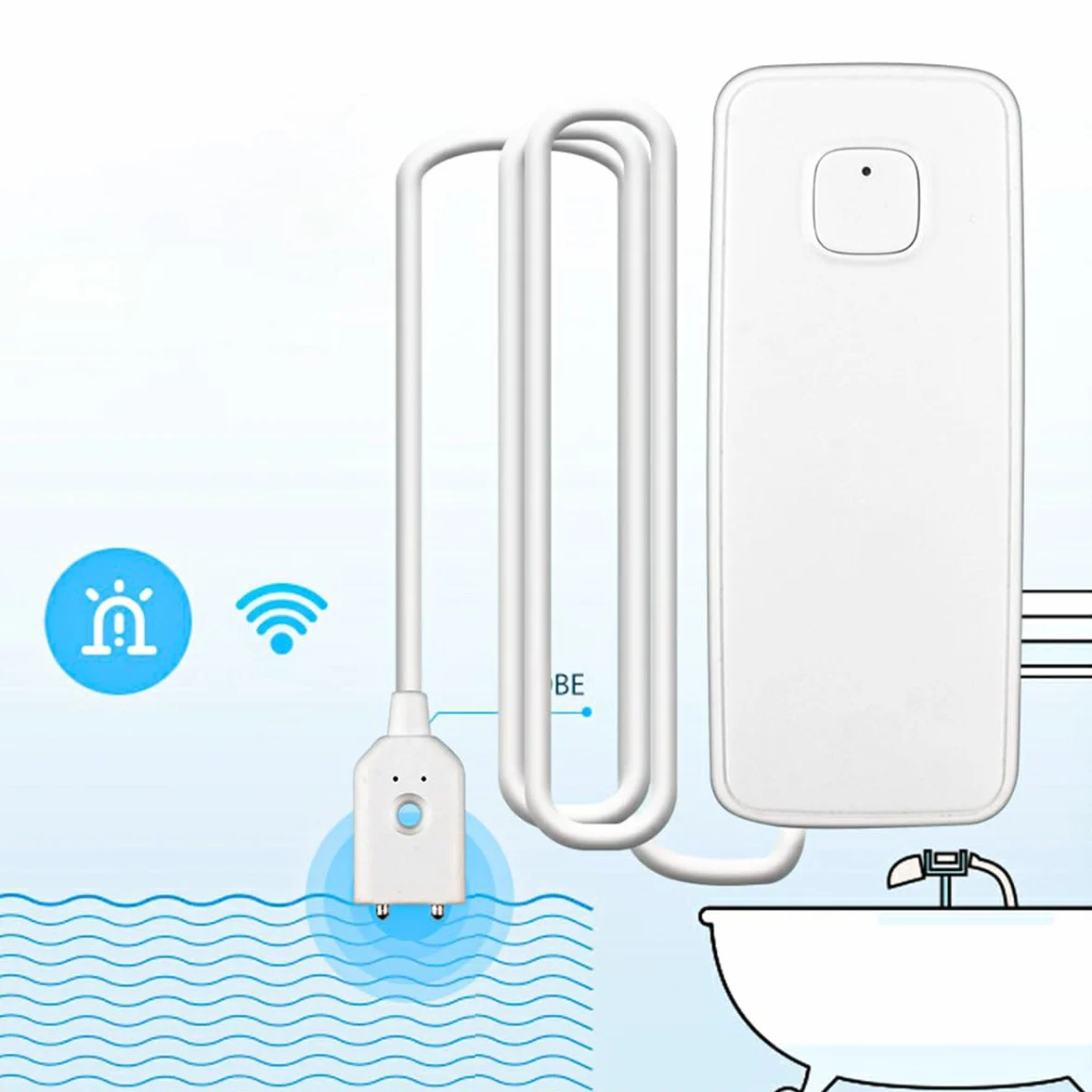 Inteligentny czujnik wody WiFi, detektor wycieku zgodny z Tuya Smart Life