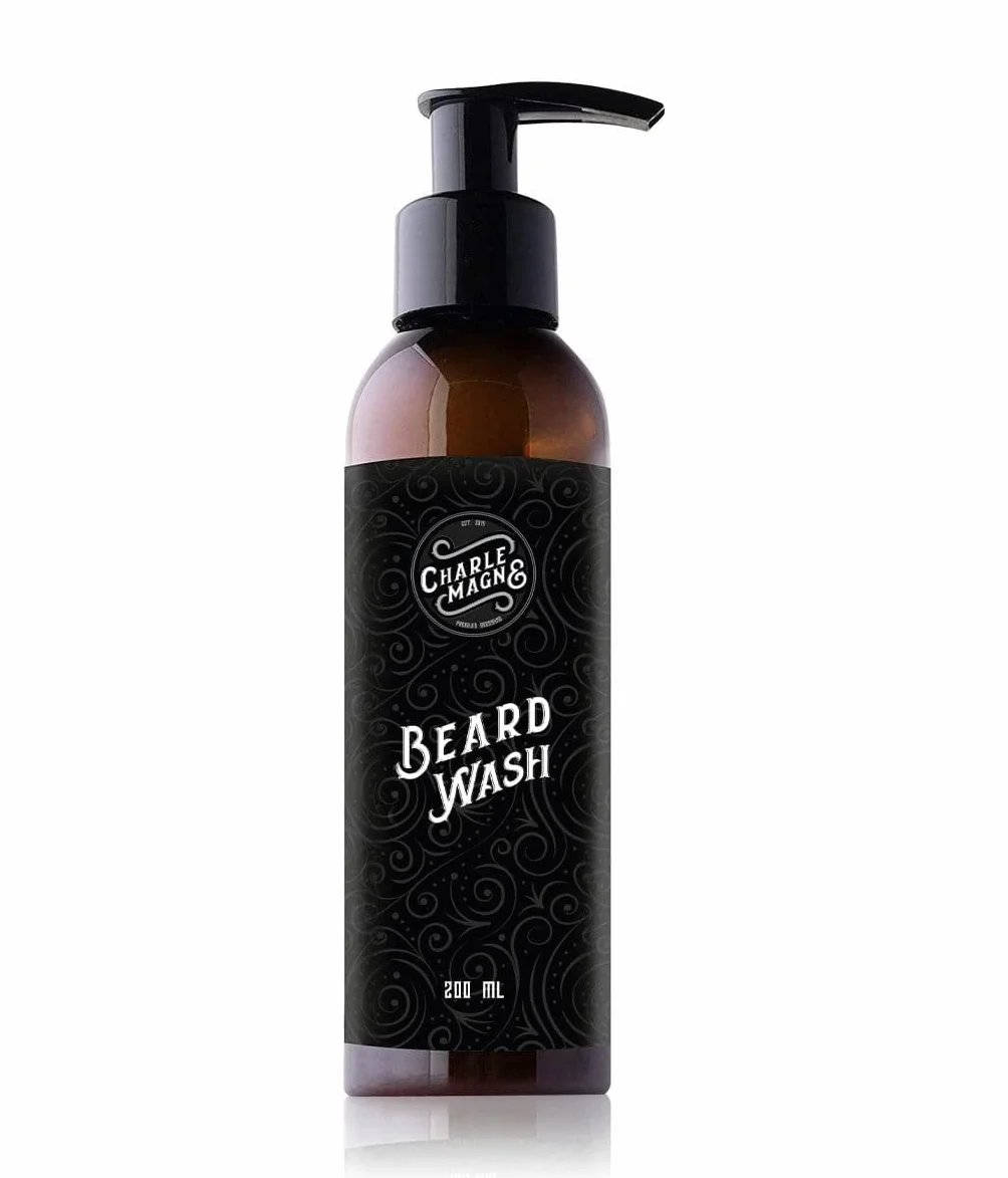 Charlemagne Beard Wash – szampon do brody dla mężczyzn Made in Germany – Płyn do mycia i pielęgnacji brody, wąsów oraz nawilżenia skóry