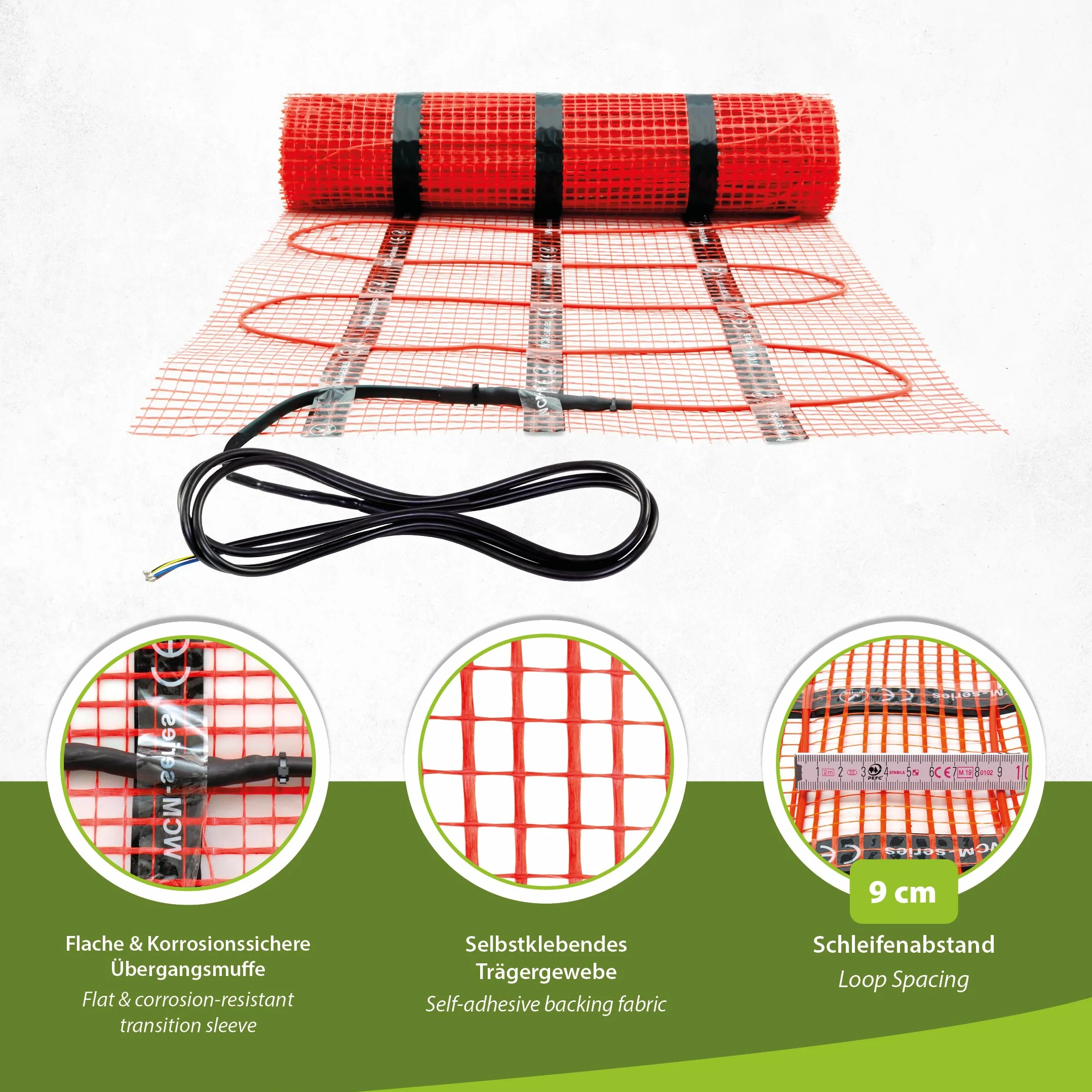 Mi-Heat Elektryczna mata grzewcza 7 m² 160 W/m² zestaw
