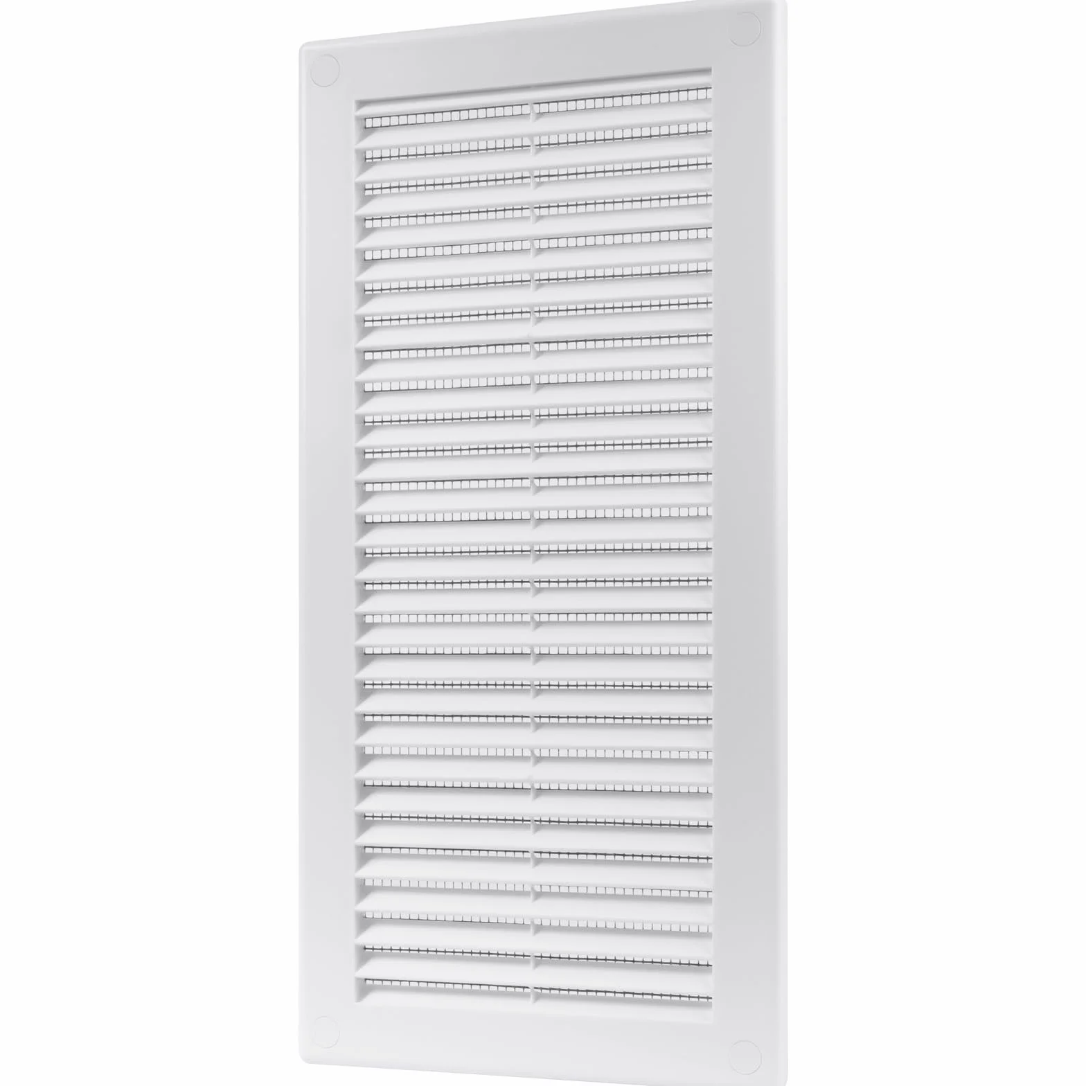 Vent Systems 310 x 150 mm Biała Osłona Wentylacyjna Płaska Prostokątna z Moskitierą Kratka Wentylacyjna HVAC