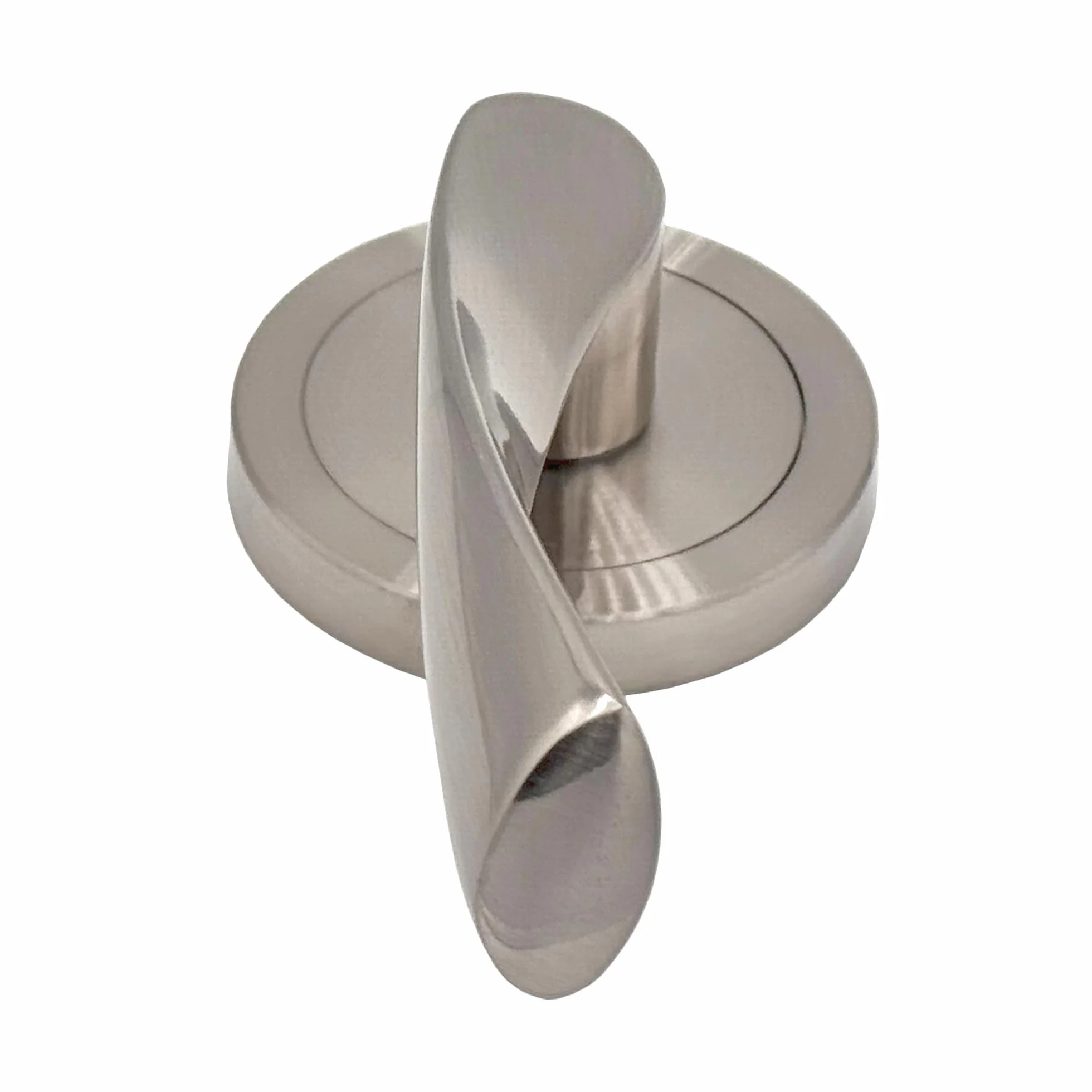 Zestaw klamek z szeroką rozetą 65 mm aluminiową rączką satynowy nikiel srebrny 135 x 65 x 65 mm