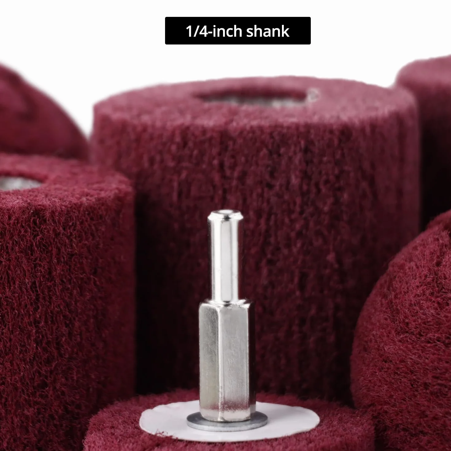 QWORK® 7 sztuk głowica polerska do wiertarki, ziarnistość 240, uchwyt 1/4"