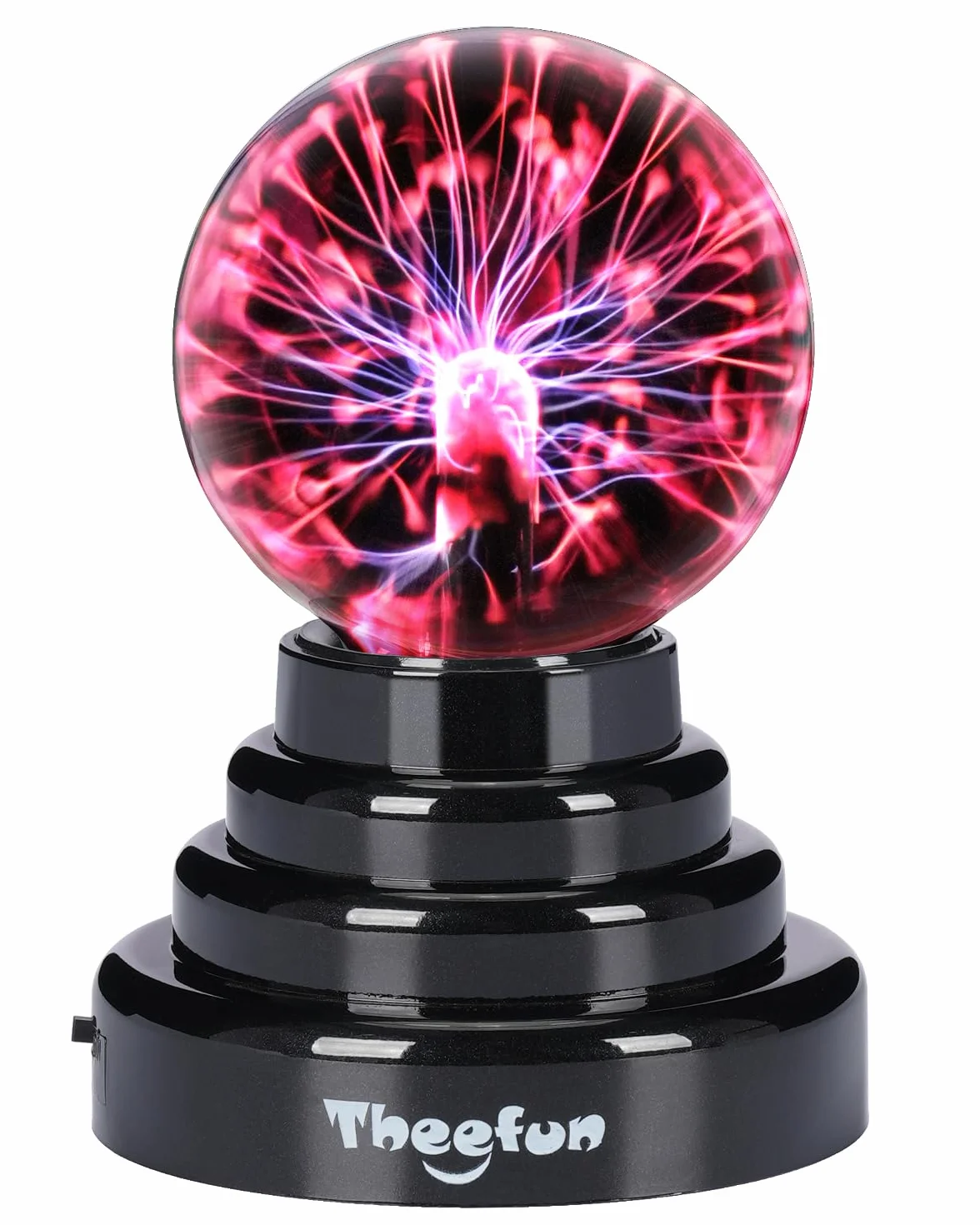 Theefun Kula plazmowa 7,5 cm, lampa plazmowa USB/bateria, wrażliwa na dotyk, efekt błyskowy, zabawka dekoracja dla dzieci