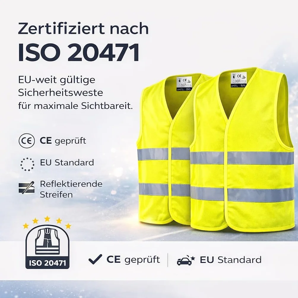 2X kamizelka odblaskowa samochodowa żółta ISO20471 2026 & 2027 - kamizelki bezpieczeństwa - akcesoria samochodowe