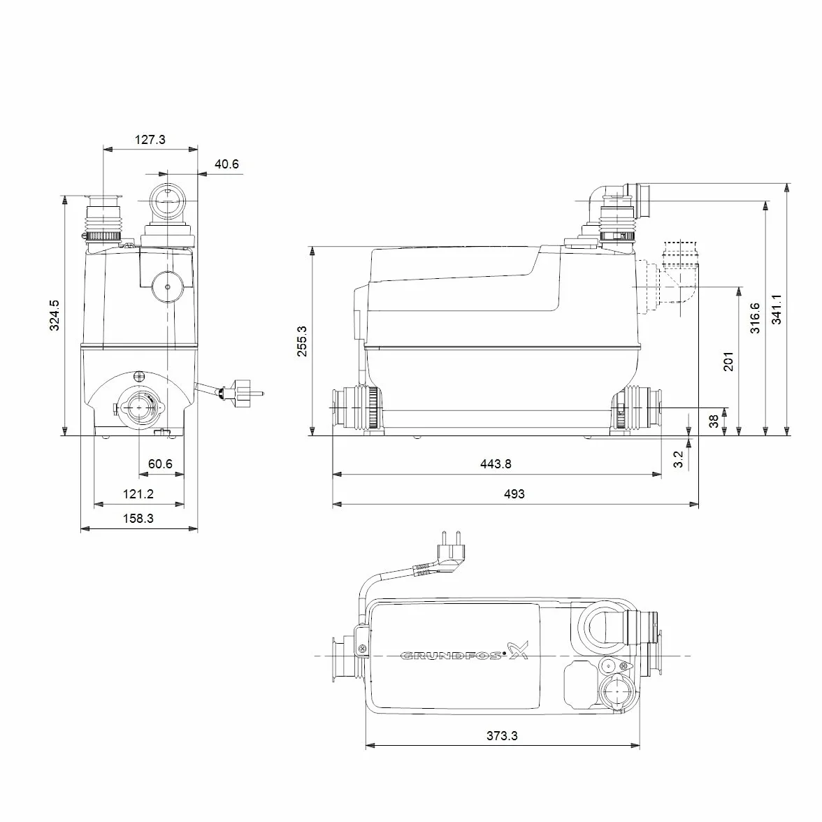 Grundfos Sololift2 C-3 przepompownia rozdrabniacz