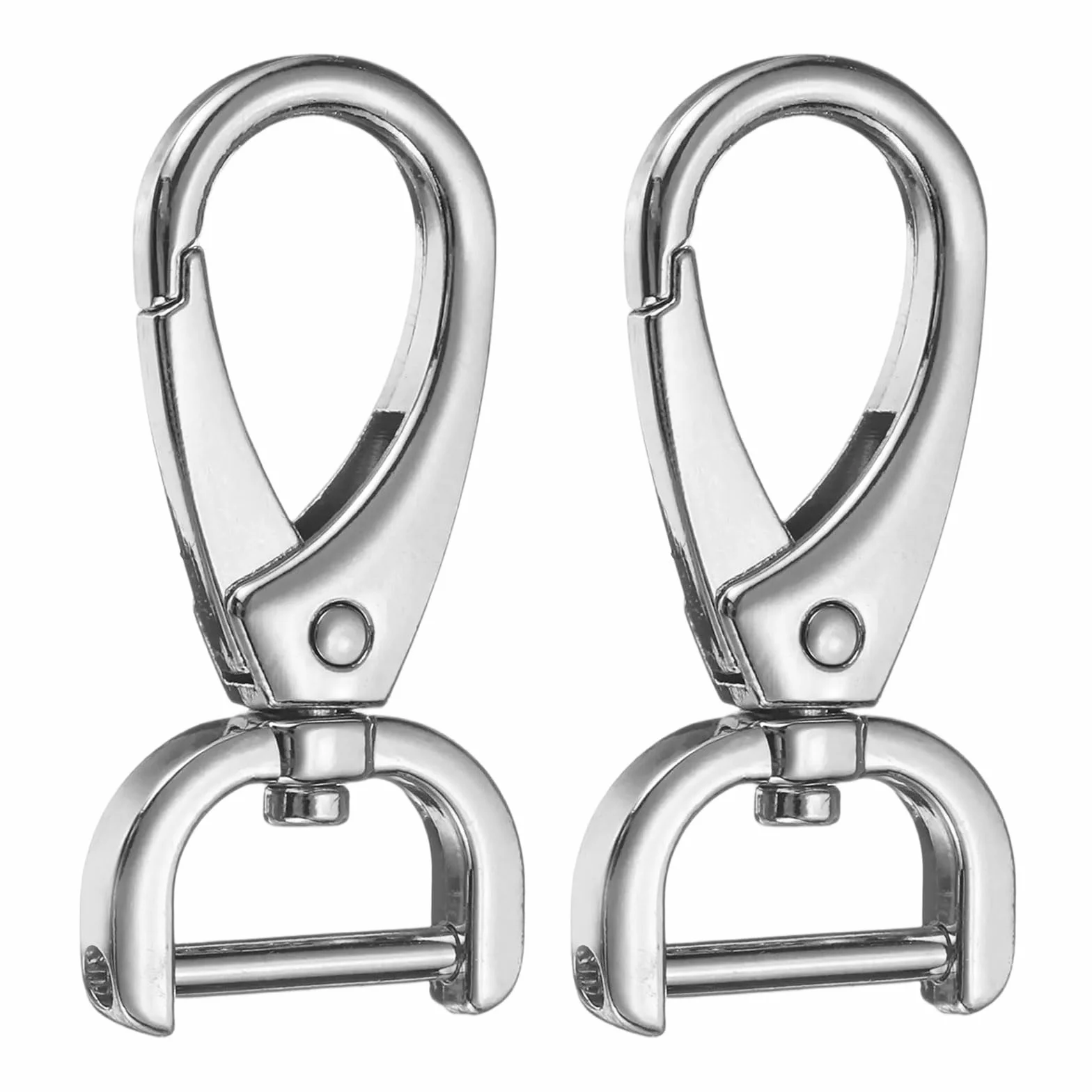 QUARKZMAN karabińczyk 5/8" D-ring obrotowy srebrny