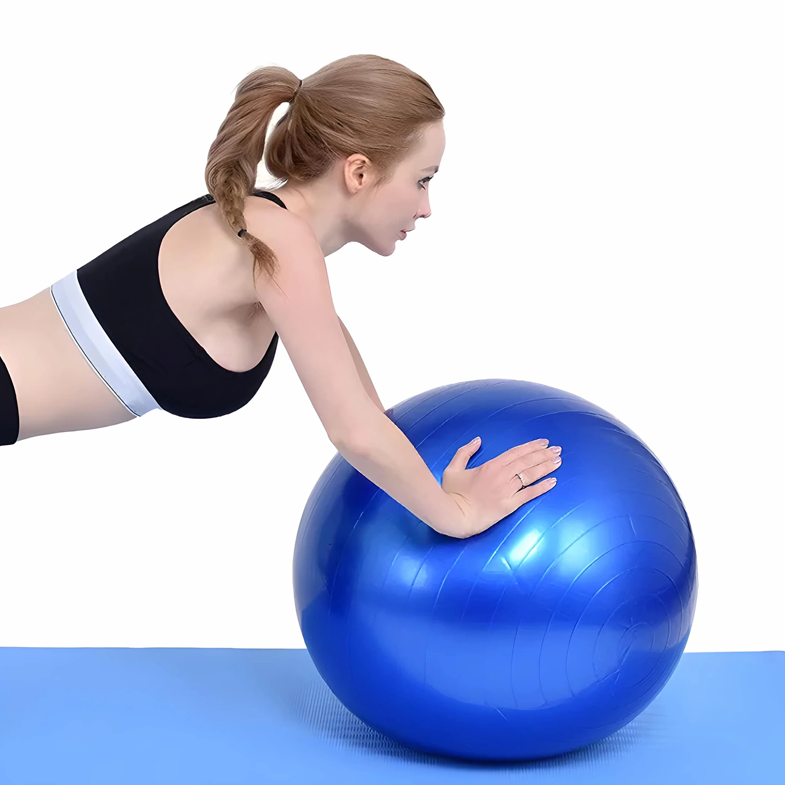 Retoo Piłka gimnastyczna, 65 cm, piłka do siedzenia z pompką, piłka treningowa, piłka do fitnessu, jogi, gimnastyki, treningu podstawowego, fitnessu, do biura, do balansowania, piłki gimnastycznej,