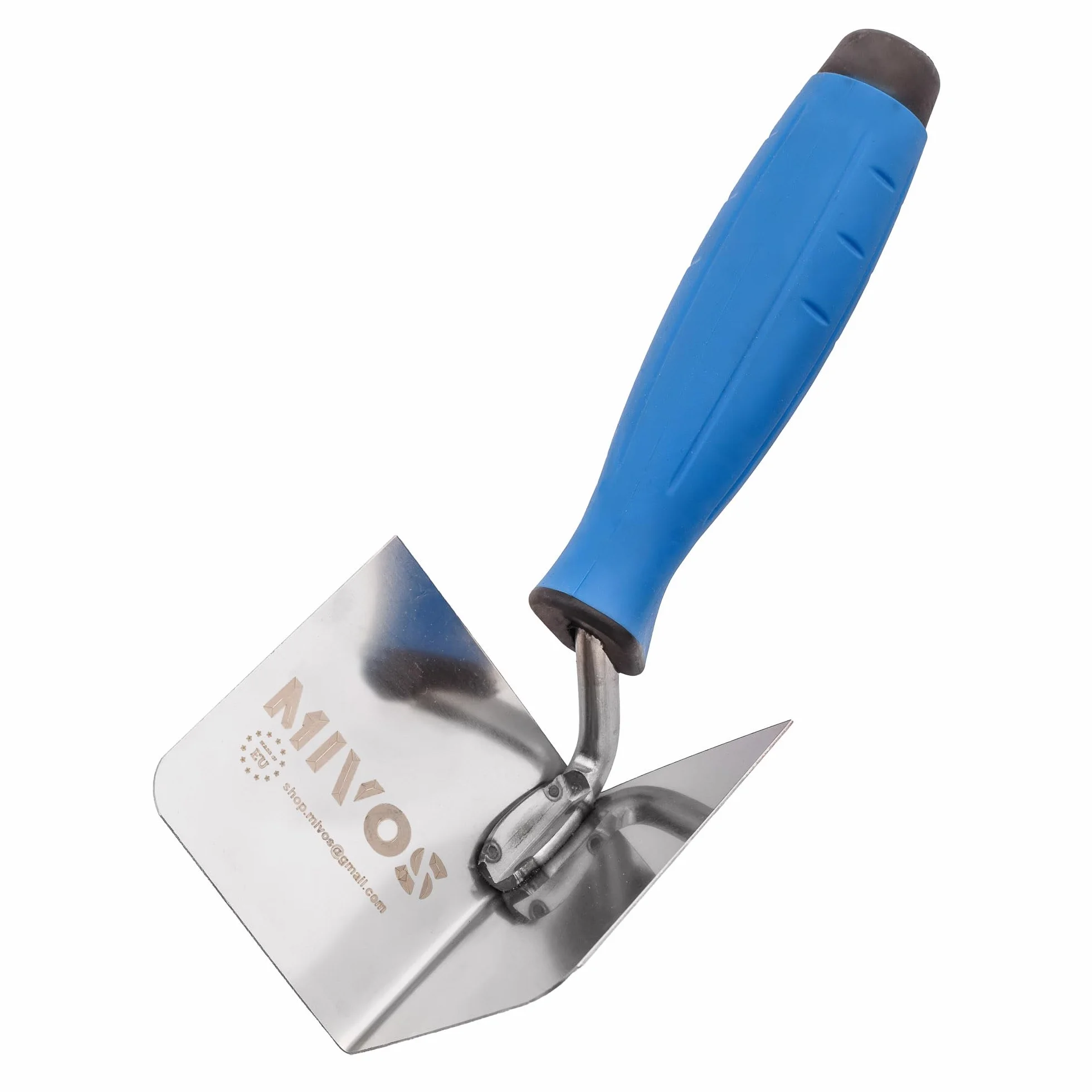 Mivos Kielnia narożna ze stali nierdzewnej 80 x 60 mm – paca narożna wewnętrzna z miękkim uchwytem