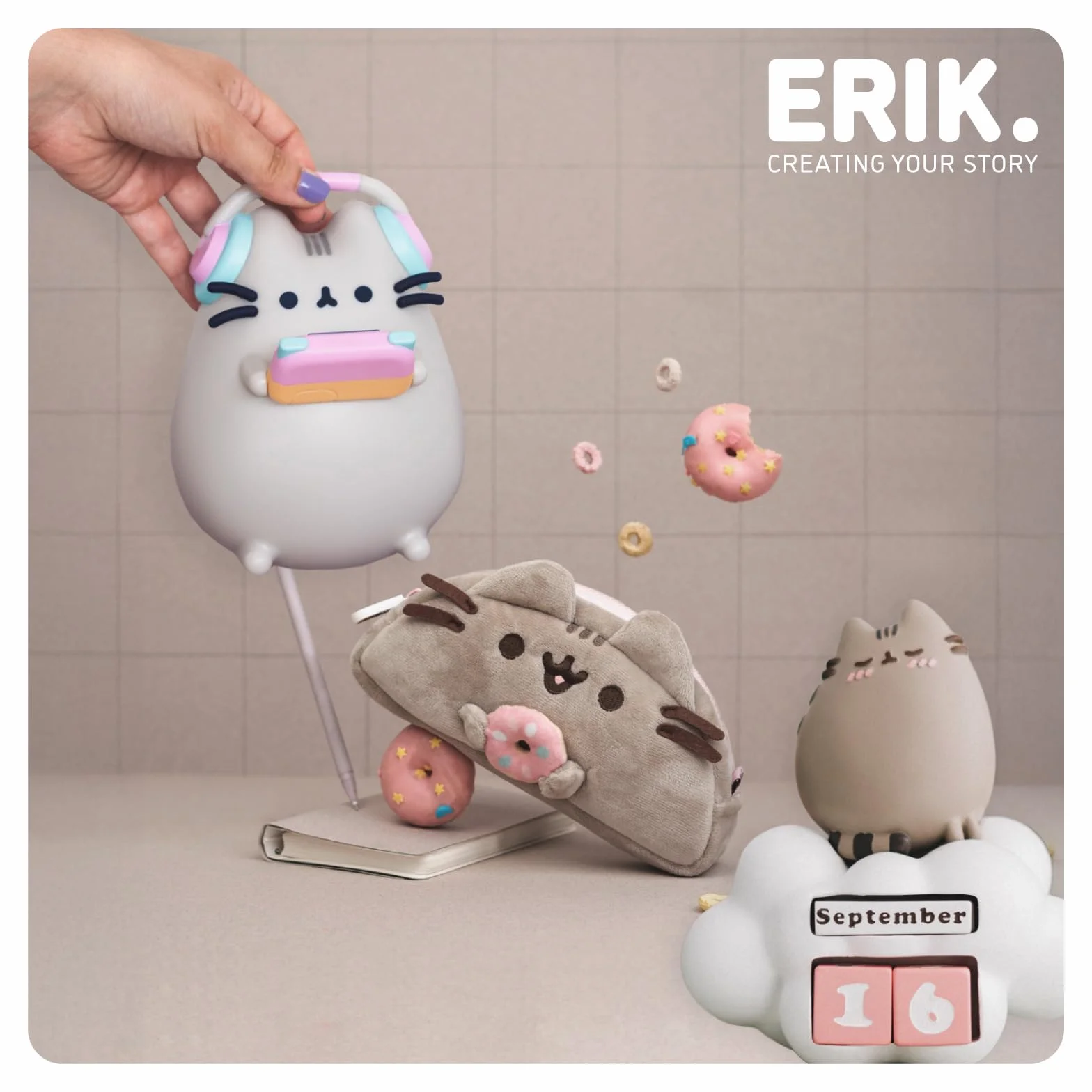 Grupo Erik Pusheen The Cat Lampa dekoracyjna zasilana bateriami lub USB Lampka nocna dla dzieci