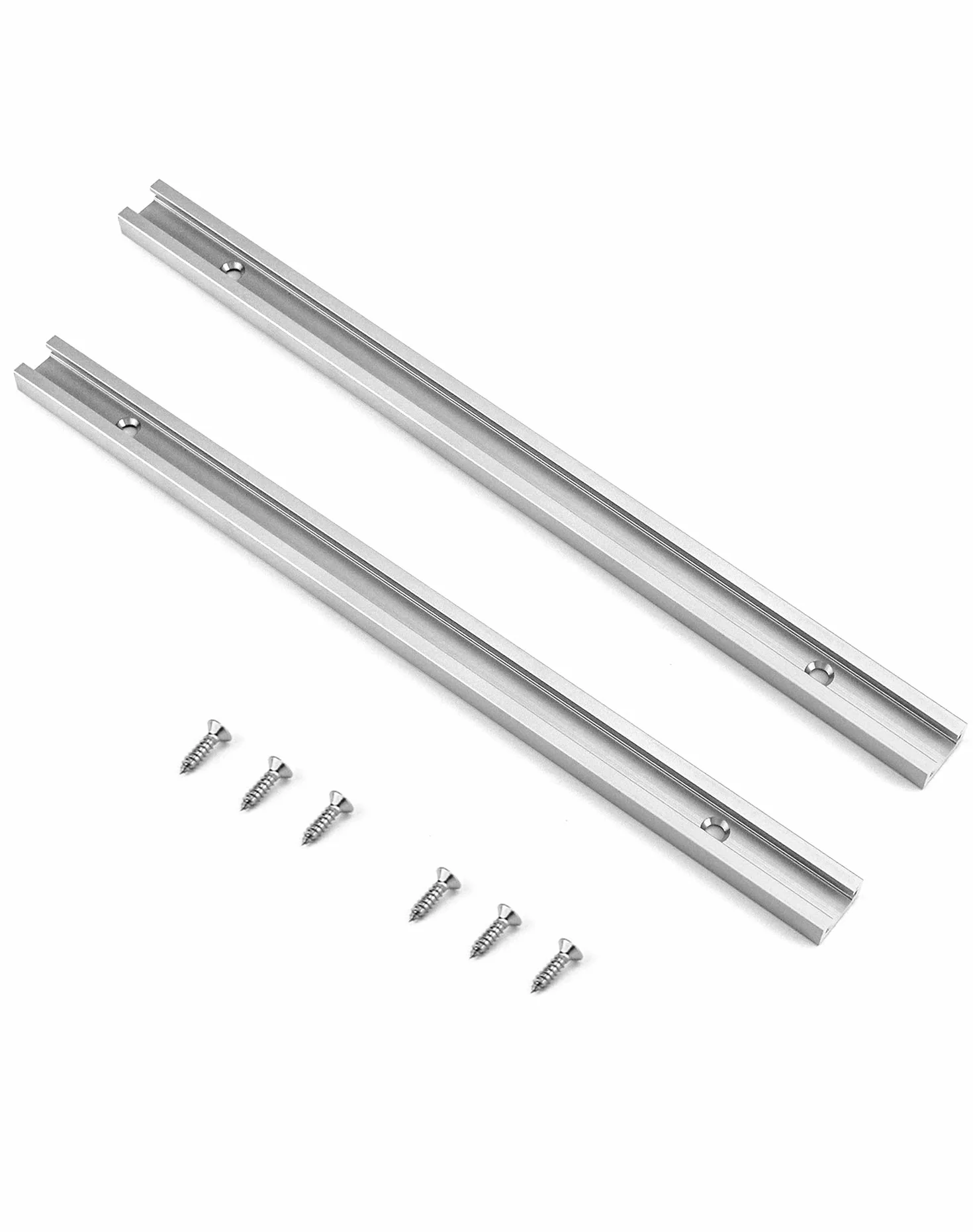 QWORK 300mm T-rail T-slot szyna ukośna aluminiowa double track 19 x 10 mm 2 sztuki