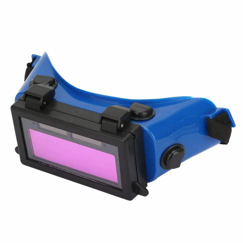 Okulary spawalnicze z automatycznym zaciemnieniem Solar DIN16 niebieskie