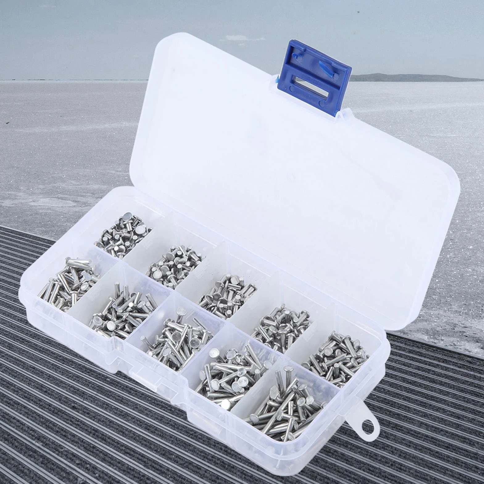 Nity aluminiowe 500 szt. zestaw nitów