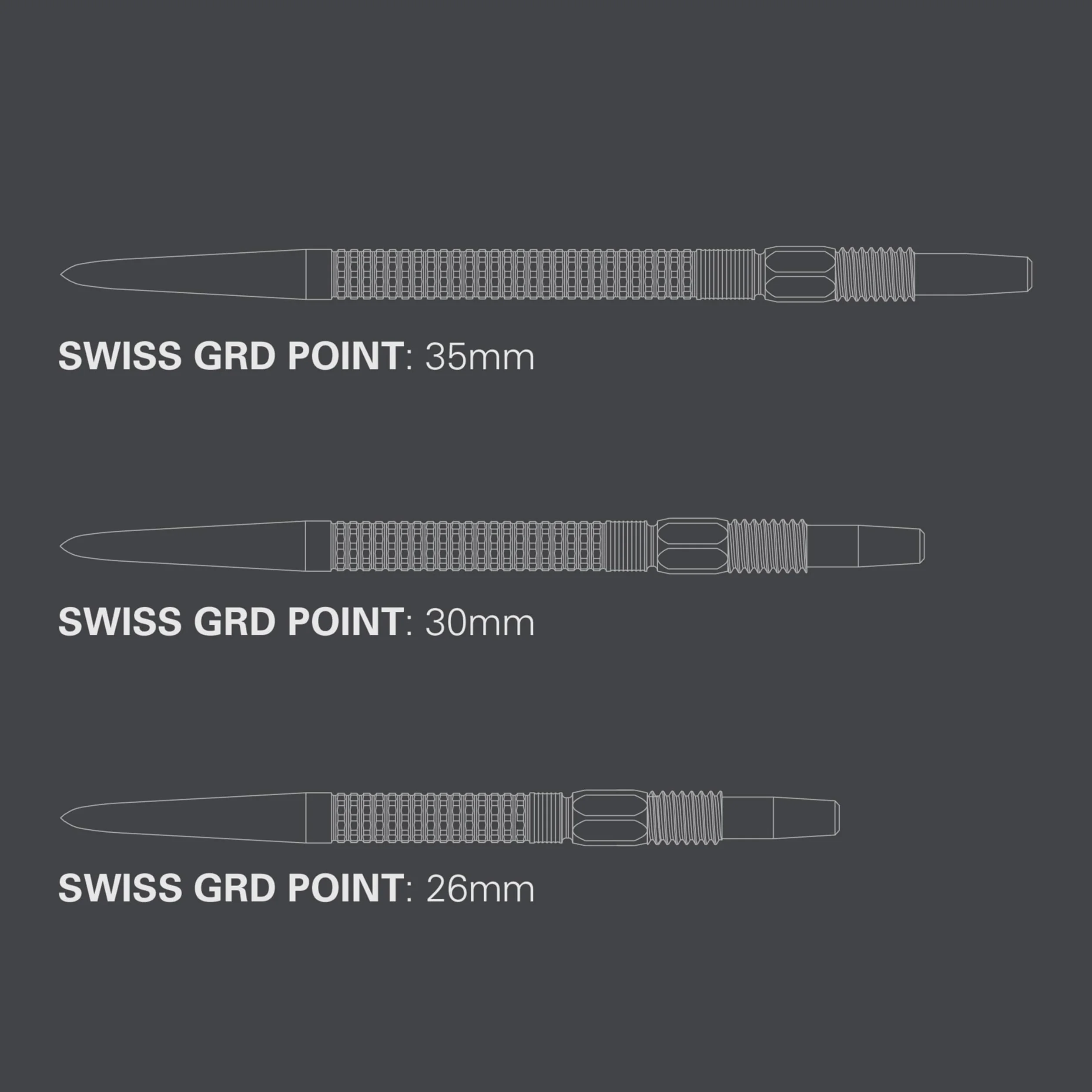 Target Darts Swiss Point GRD srebrne punkty do rzutek 35 mm