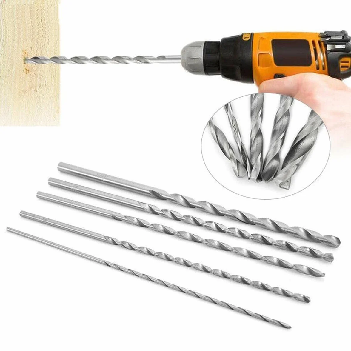 Wiertło do Metalu 200 mm x 3 mm Długie, do Drewna Tworzywa Sztucznego Aluminium