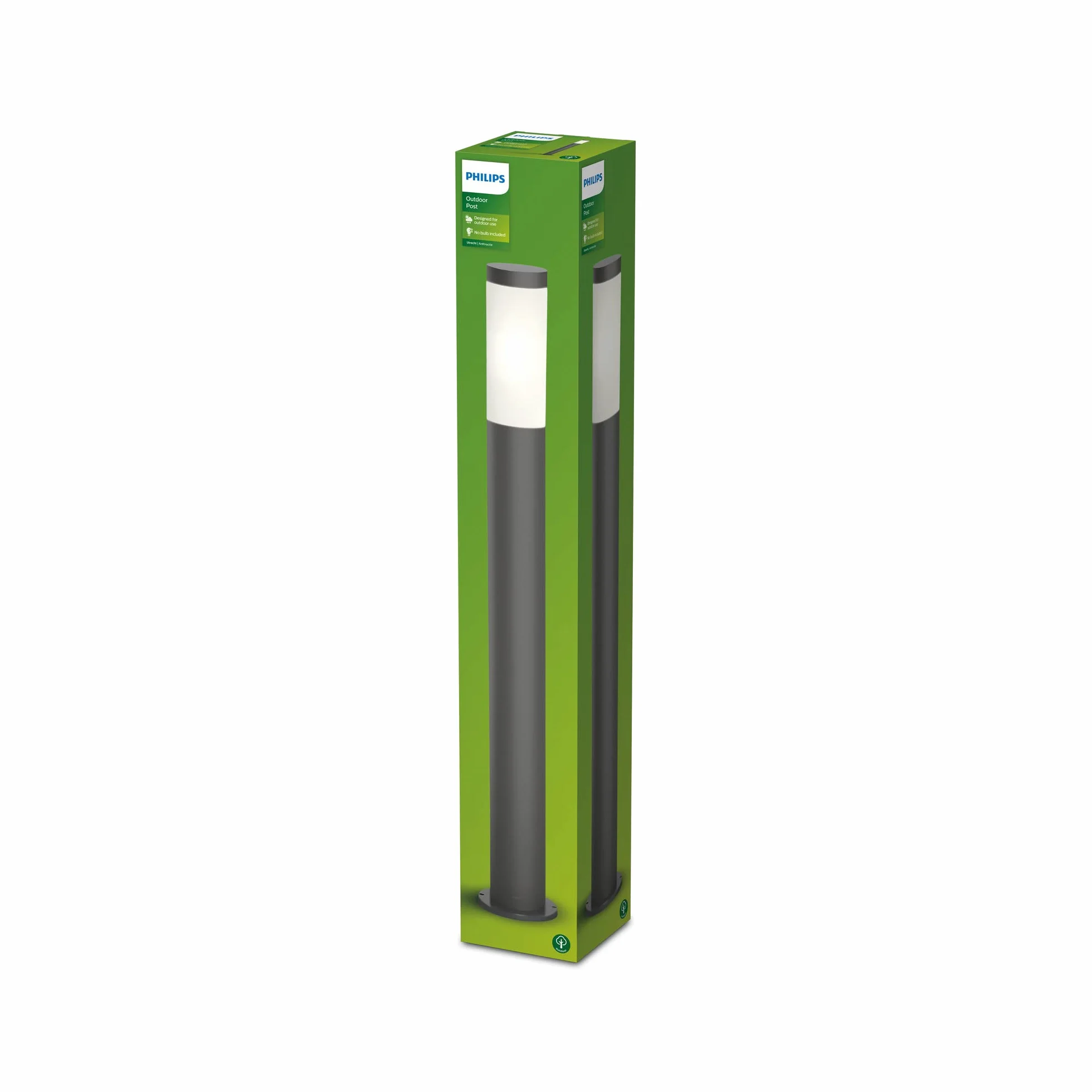 Philips Zewnętrzna lampa słupkowa Utrecht 20W IP44 antracyt stal szlachetna