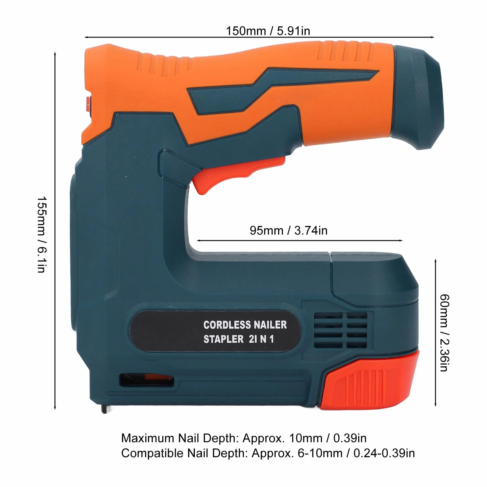 Elektryczny Zszywacz Bezprzewodowy 2 w 1 Power Tacker 2000 mAh Li-Ion USB