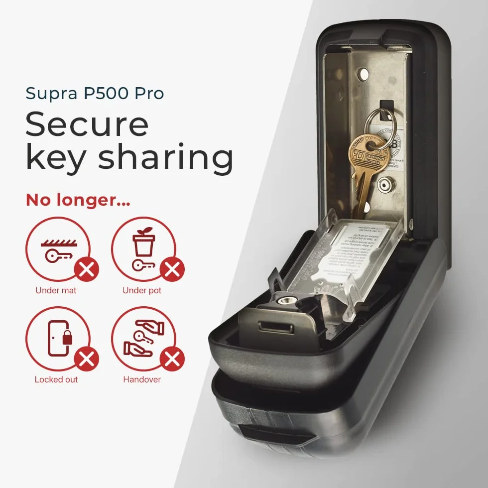 Supra P500 Pro Key Safe z blokadą na klucze, breloki i karty dostępu