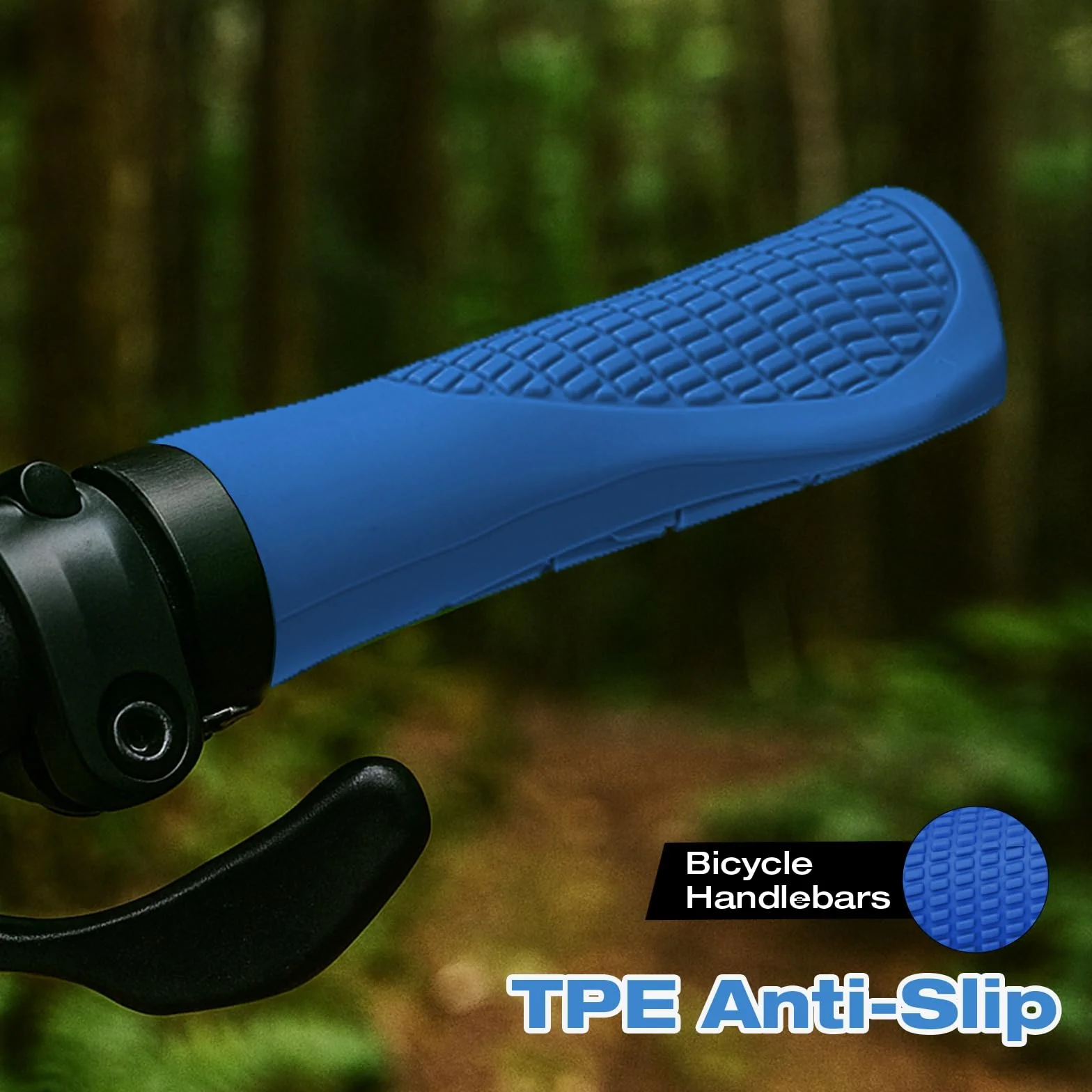 Ergonomiczne uchwyty na kierownicę, uniwersalne uchwyty na kierownicę 22,2 mm, antypoślizgowe, szybki montaż, z kluczem montażowym, do rowerów trekkingowych, wyścigowych, miejskich, składanych