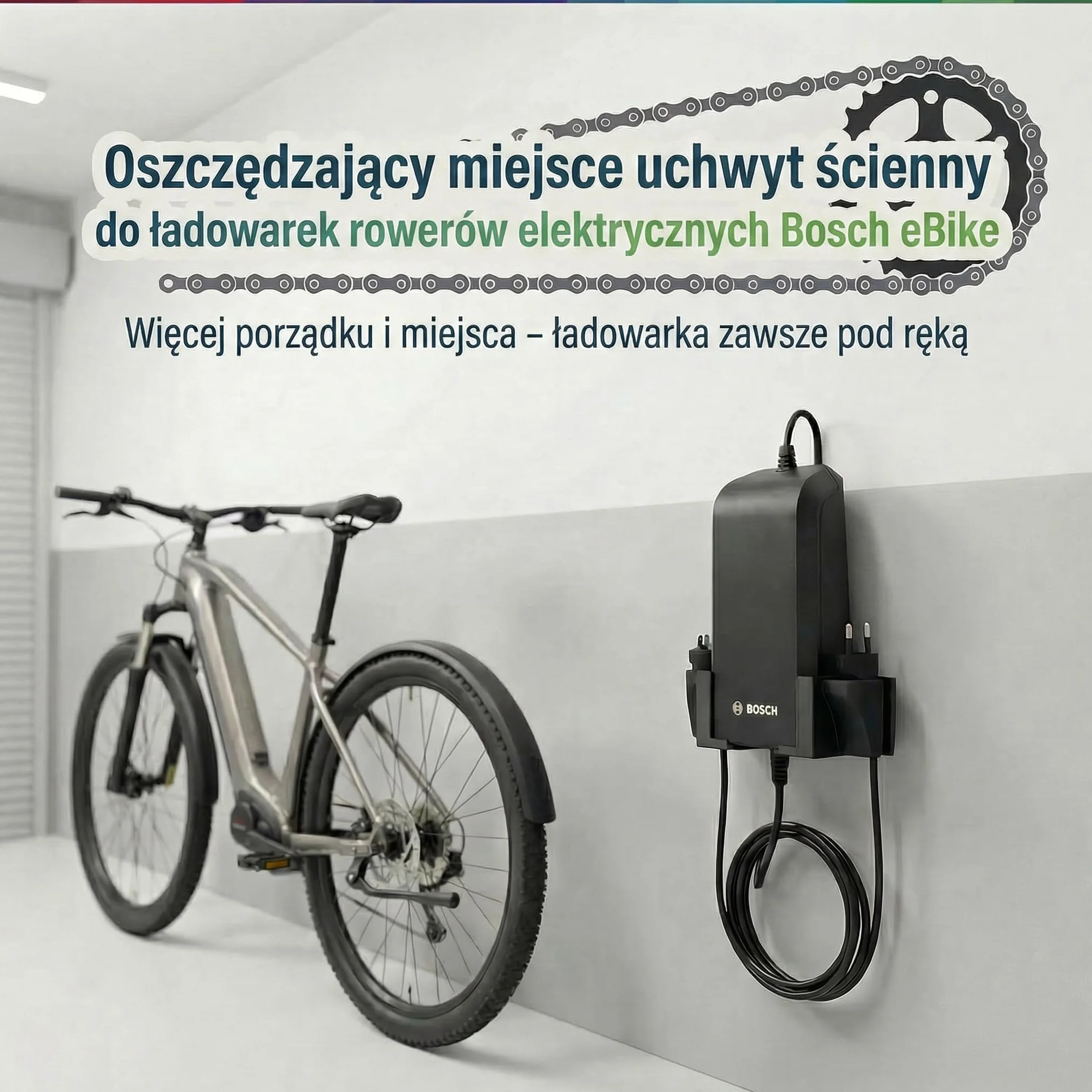 Uchwyt ścienny do ładowarki Bosch E-Bike 4A Smart System akcesoria montażowe
