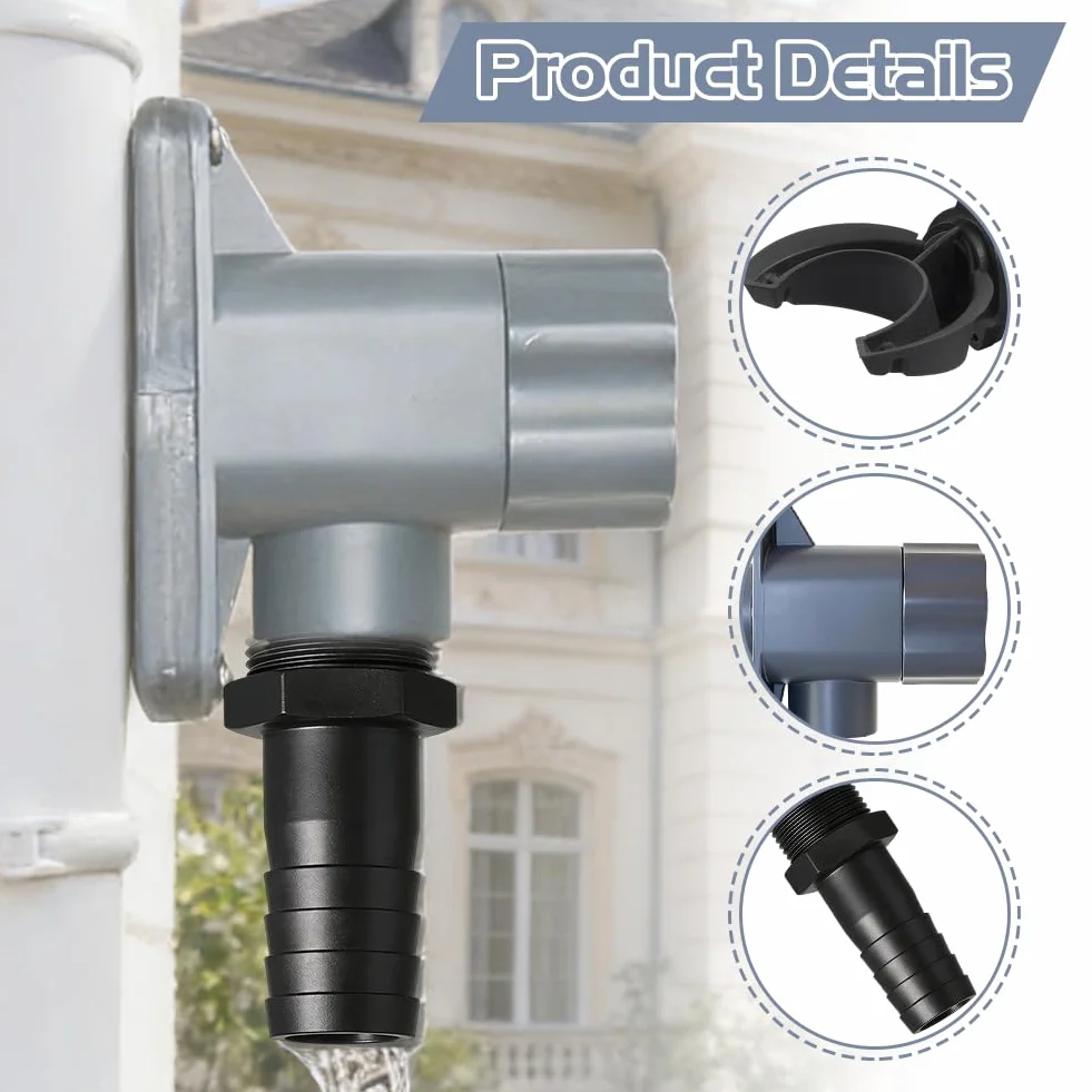 Kolektor na wodę deszczową do rury spustowej 70-100 mm zbieracz deszczówki PCW