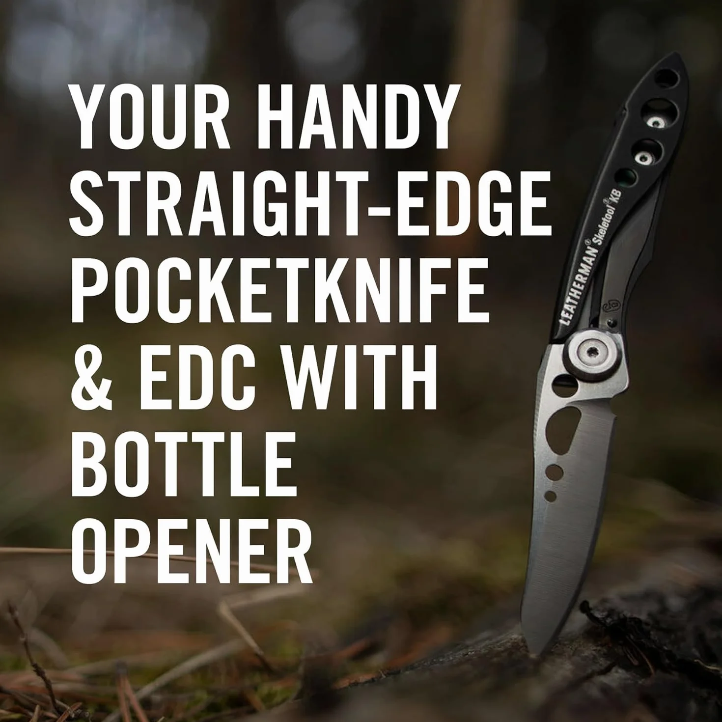 Leatherman Skeletool KB Czarny Nóż Składany Stalowe Ostrze Otwieracz do Butelek Zielony