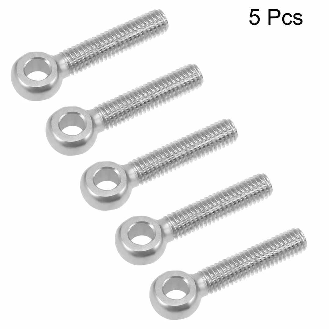 Sourcing Map 5 sztuk M6 x 30 mm 304 stal szlachetna Śruba oczkowa