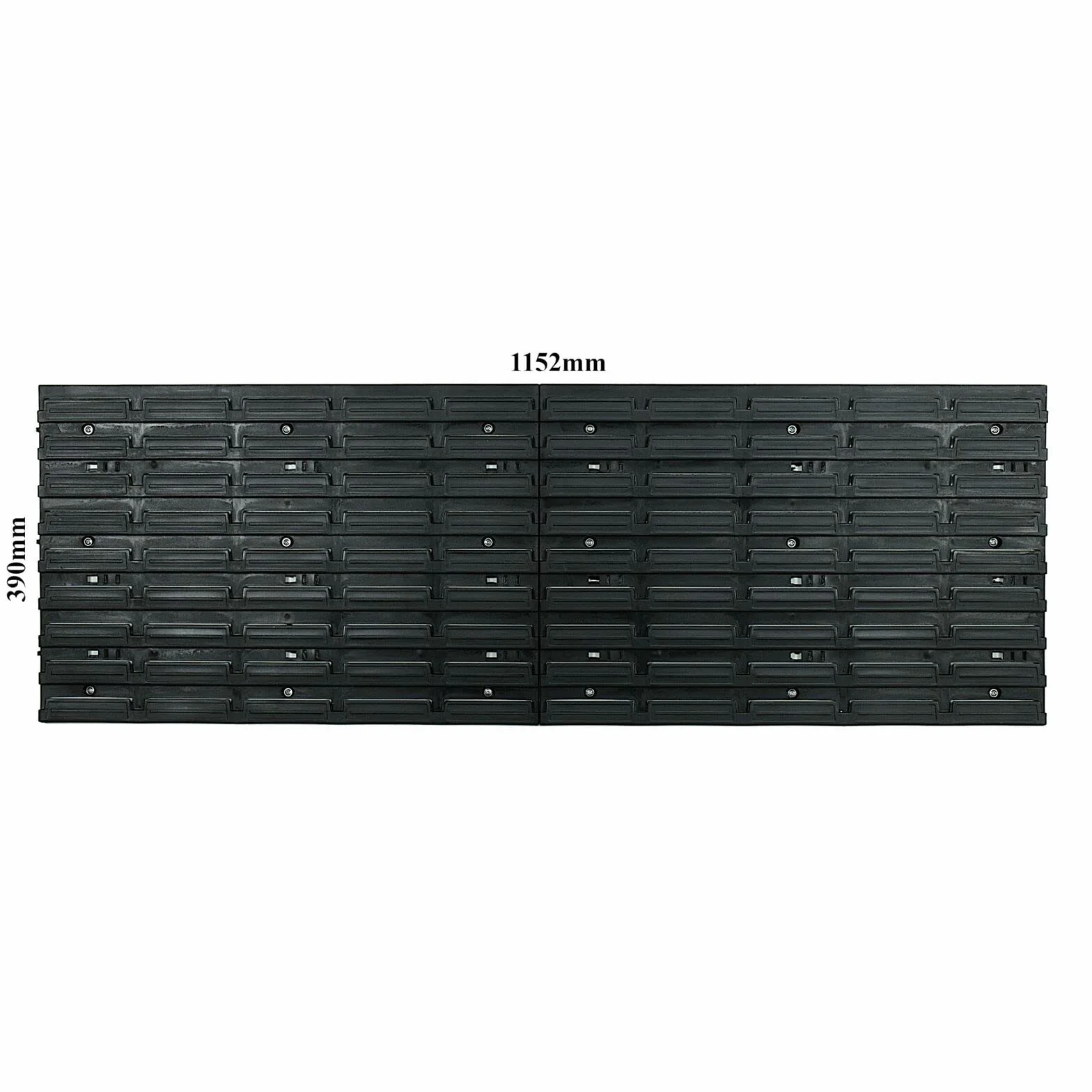 33-częściowy zestaw ścianek narzędziowych 1152 x 390 mm, system przechowywania, ścianka perforowana z 10 pojemnikami