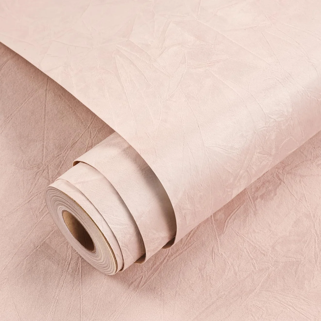 YENHOME Tapeta aksamitna samoprzylepna różowa 40 x 200 cm flokowana folia do mebli