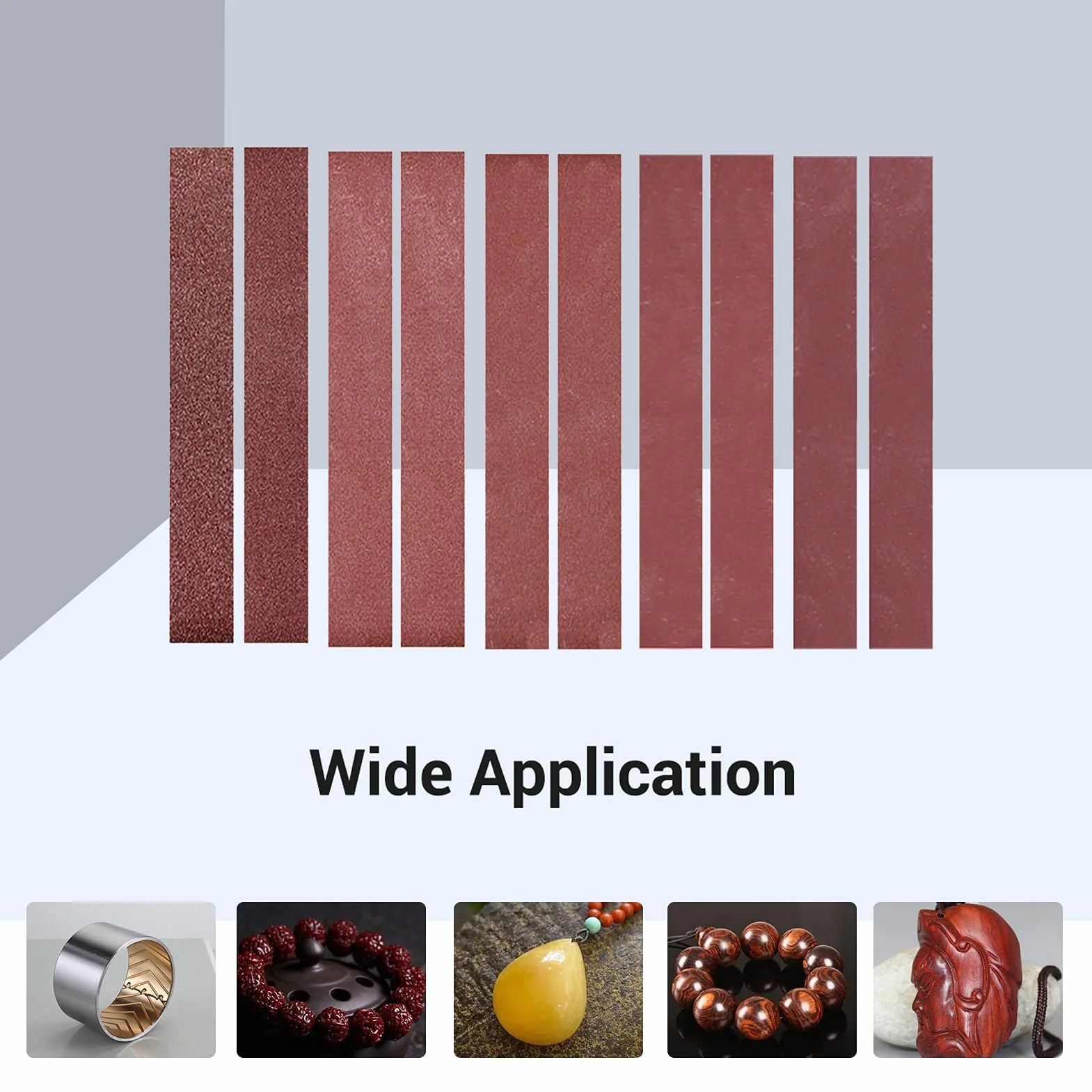 Irfora taśmy szlifierskie 30 x 380 mm 10 sztuk 60-1000 do mini szlifierki taśmowej