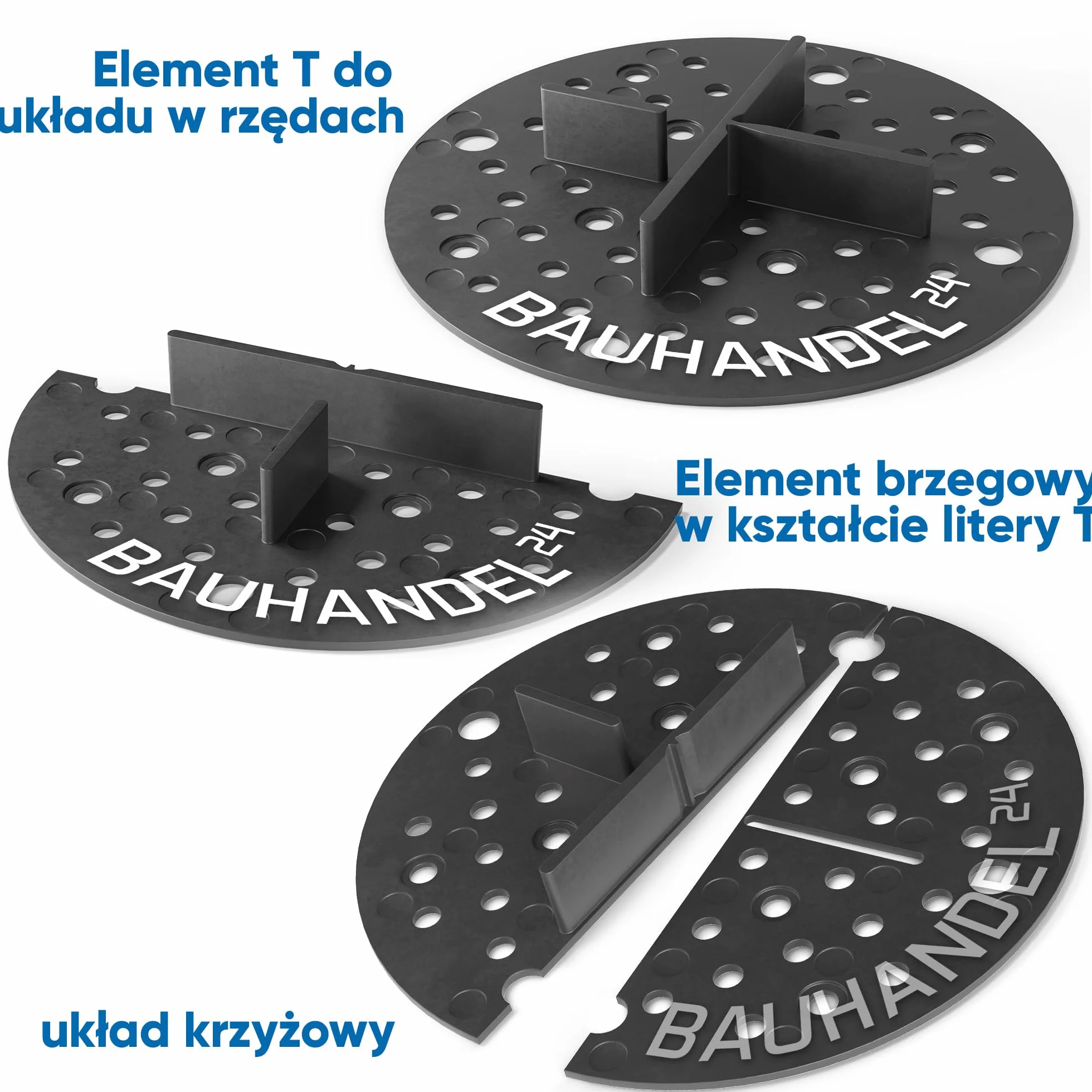 Krzyże do fug 3 mm czarne 15 mm do płytek tarasowych ceramicznych
