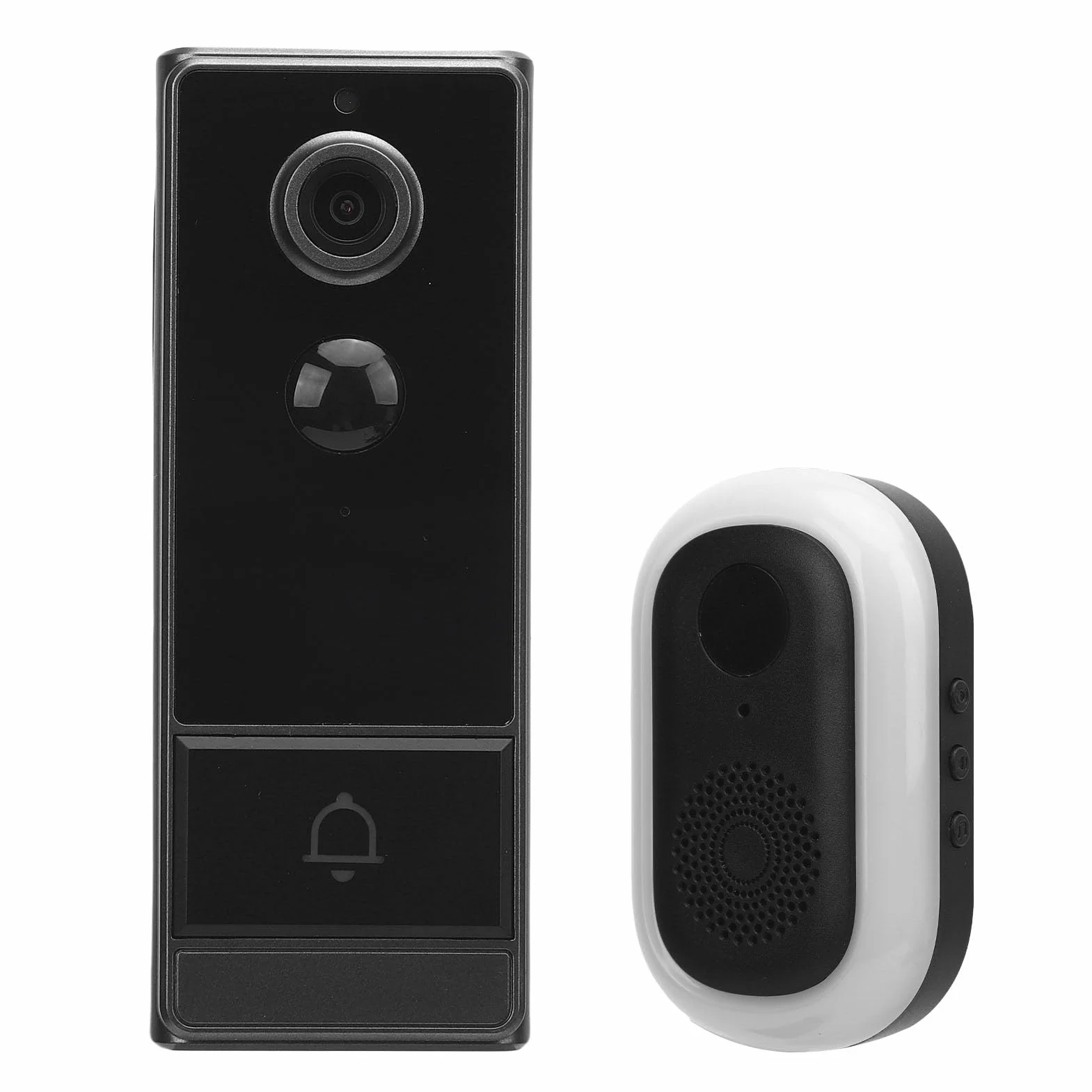 Luocute Bezprzewodowy Dzwonek do Drzwi z kamerą, 2.4G WiFi, Aplikacja do Zdalnego Monitorowania, Rozmowa Dwukierunkowa, Obiektyw 120 Stopni, IP67, Inteligentna Kamera Bezpieczeństwa