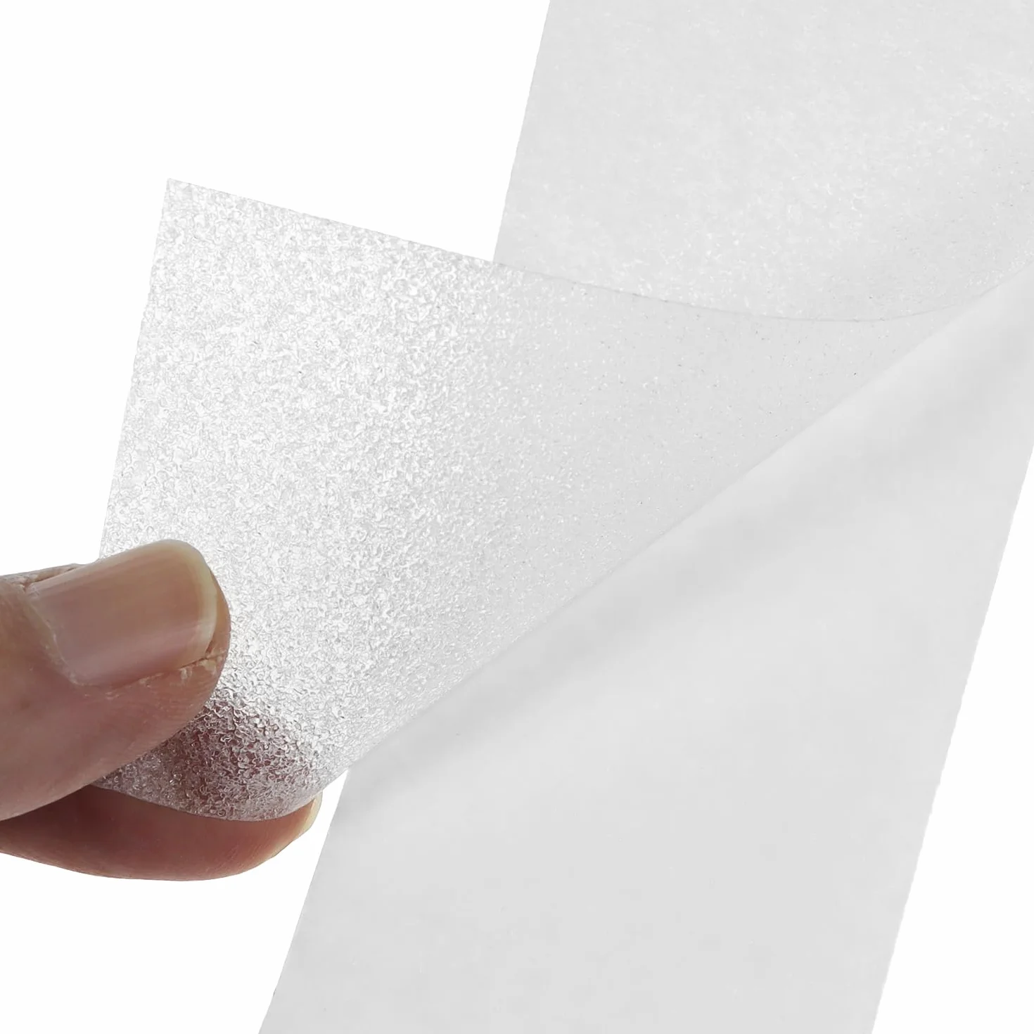 QWORK® Przezroczysta antypoślizgowa taśma klejąca, 10 cm x 10 m