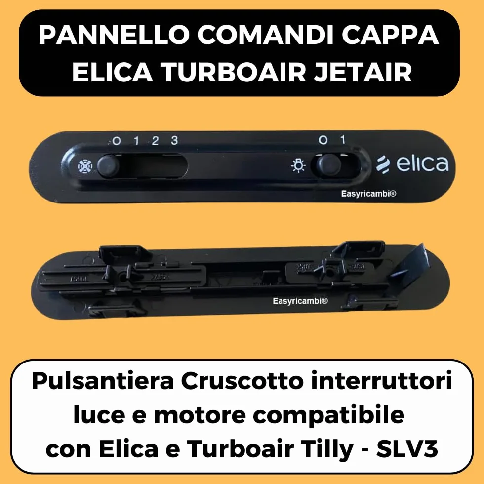 Easyricambi® Panel sterowania okapem Turboair Jetair SLV3 - Deska rozdzielcza włączniki światła i silnika