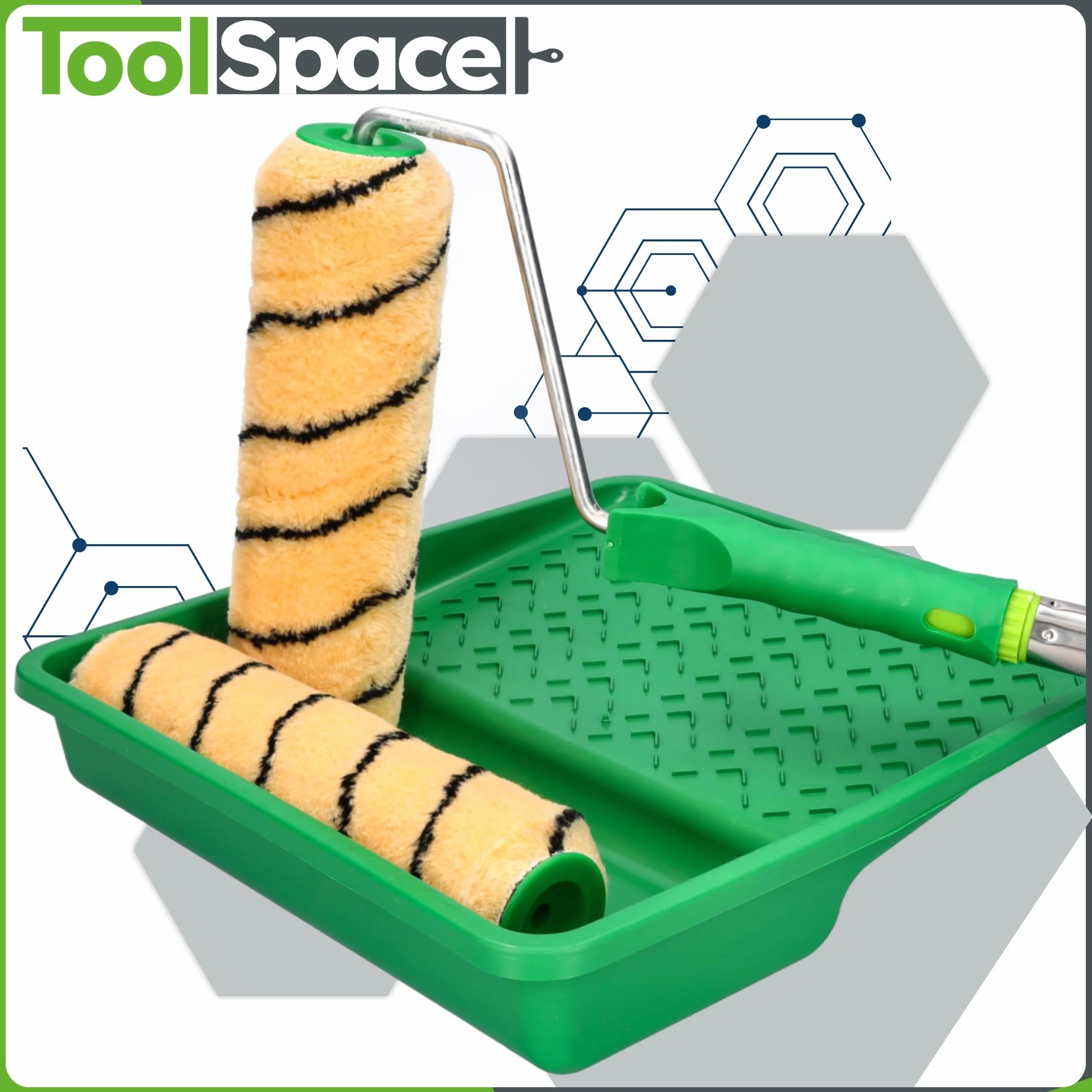 ToolSpace Kuweta malarska 34 x 31,5 cm Duża Wanna Malarska Plastikowe Akcesoria Malarskie Zestaw