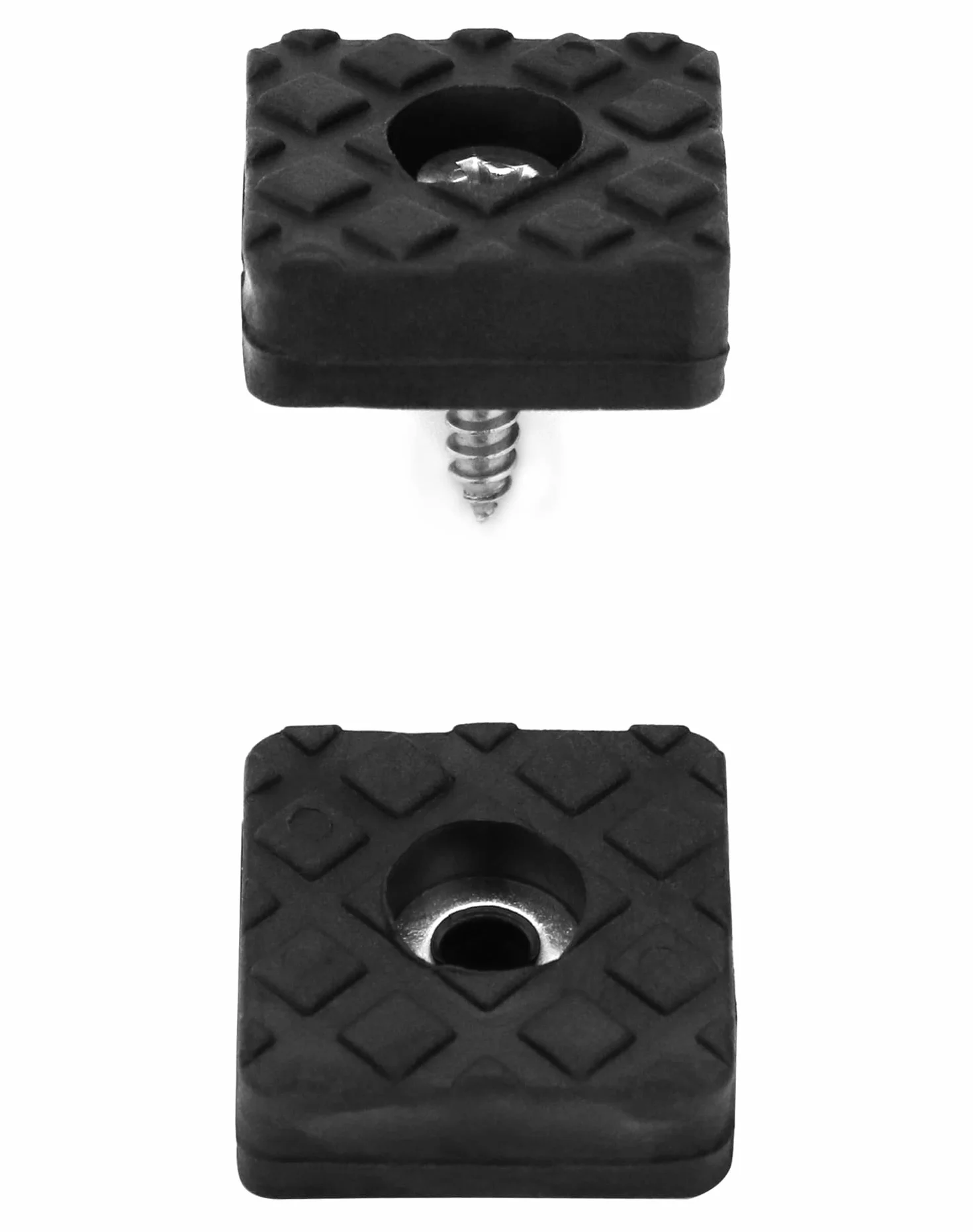 QWORK® 18 szt. Kwadratowe gumowe nóżki antypoślizgowe 22*22*8mm