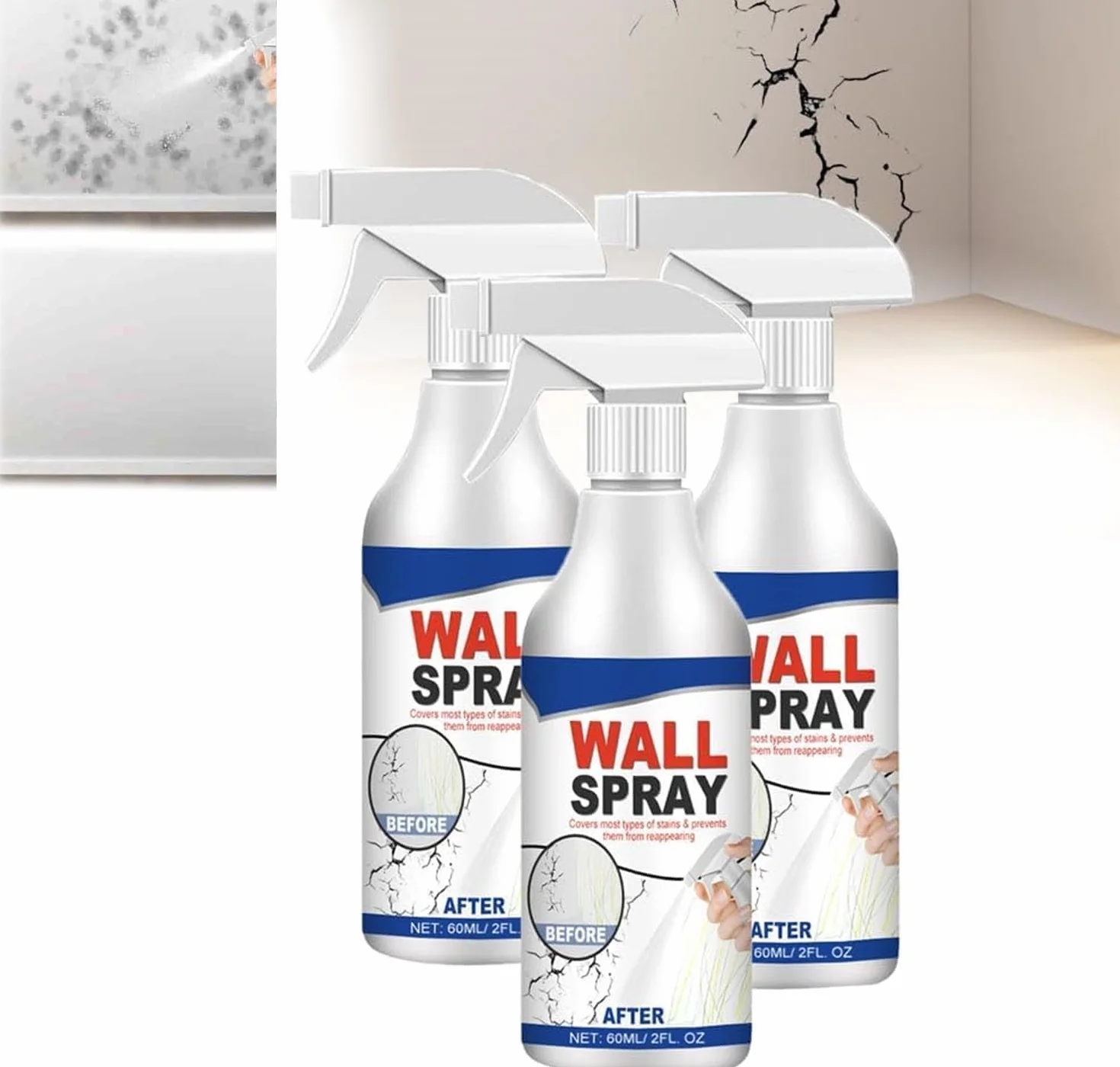Magic Wall Repair Spray Set - Odporna Na Kurz I Plamy, Uniwersalna Farba Do Naprawy ścian (3 Szt.)