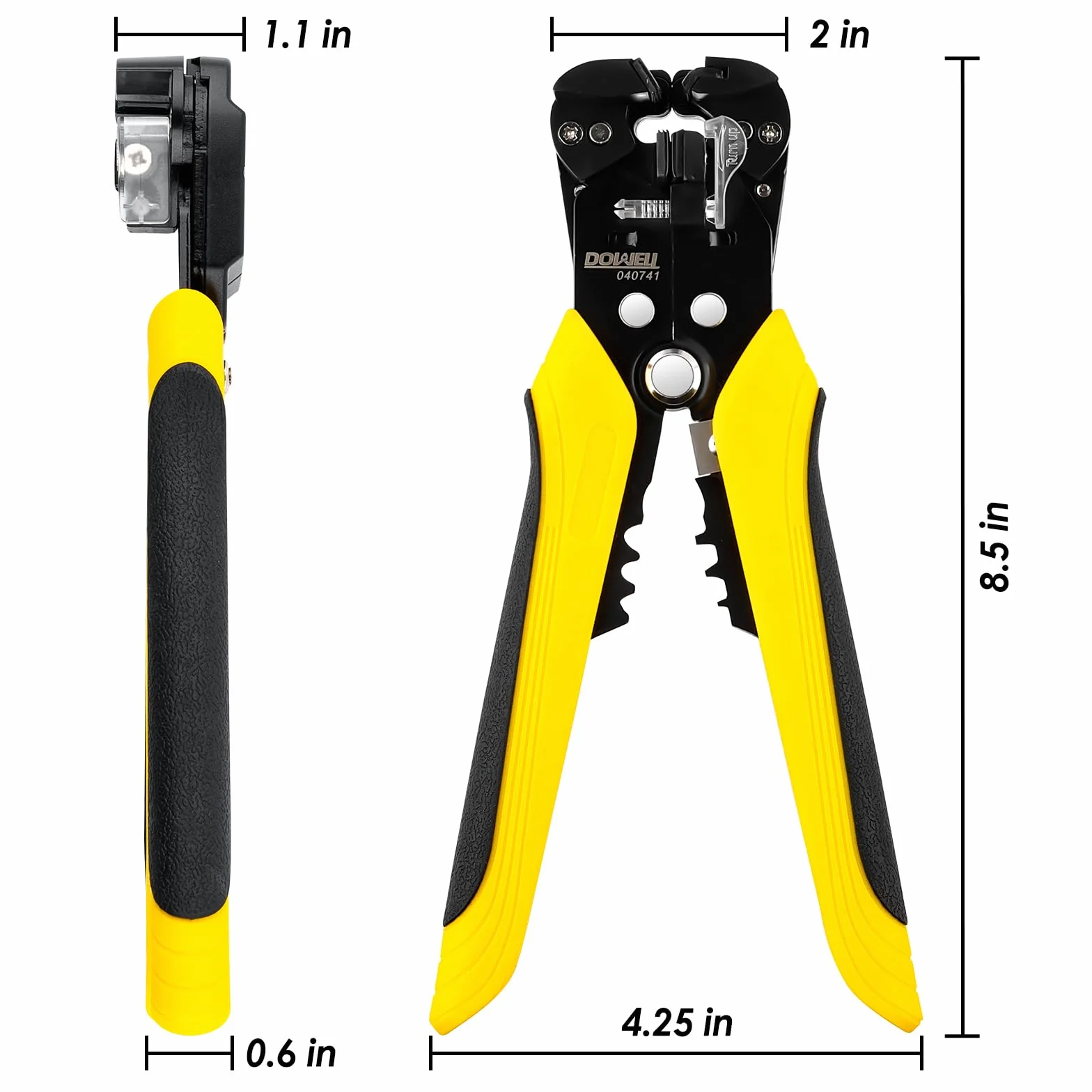 DOWELL Automatyczny stripper drutu 10-24 AWG 3-w-1 narzędzie do strippingu cięcia zaciskania